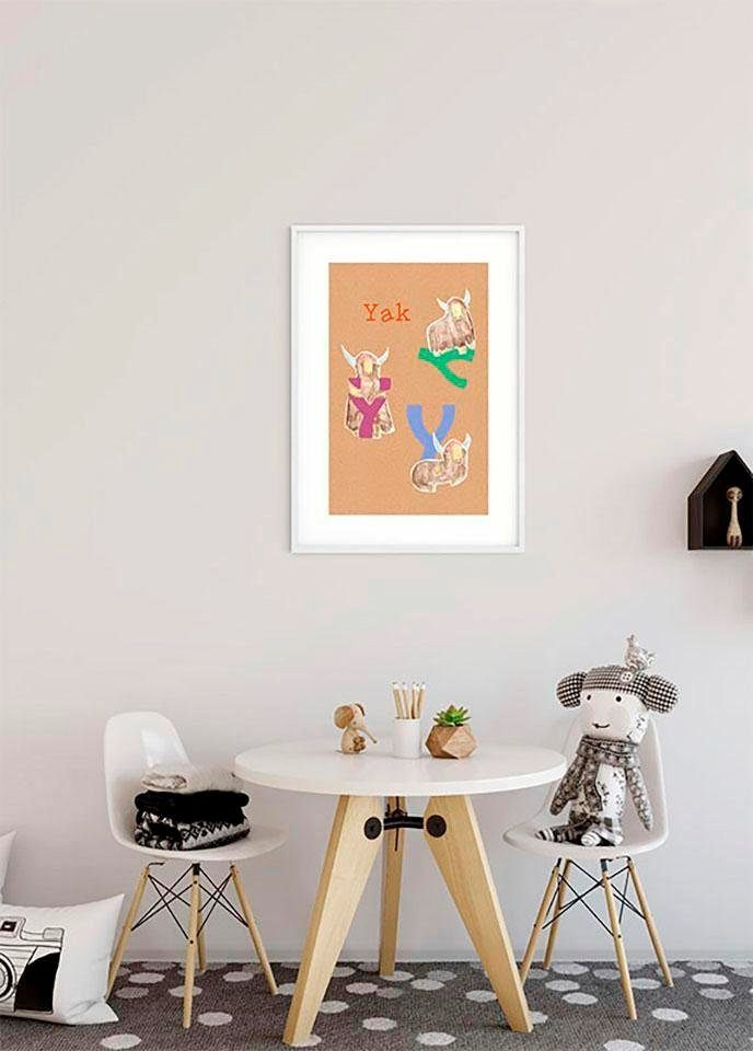 Komar Poster ABC Animal Y, Schlafzimmer, Kinderzimmer, Wohnzimmer Buchstaben (1 St)