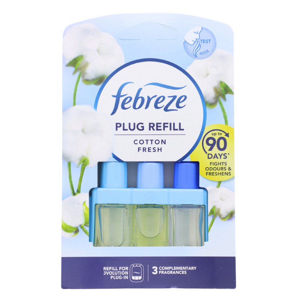 ambi pur Raumduft 3 x Febreze 3Volution cotton fresh je 20ml Nachfüller Lufterfrischer