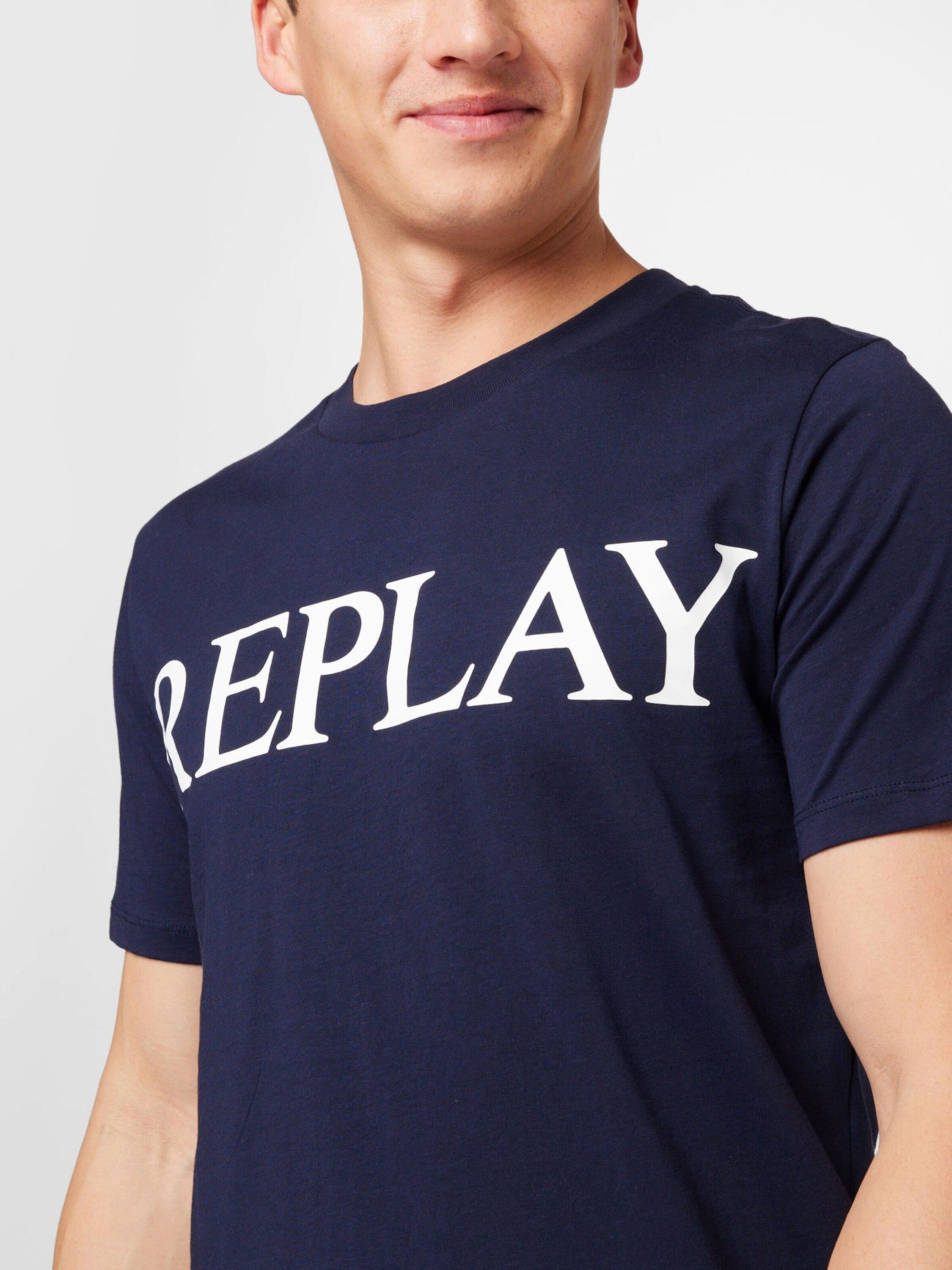 Replay T-Shirt (1-tlg) Dunkelblau