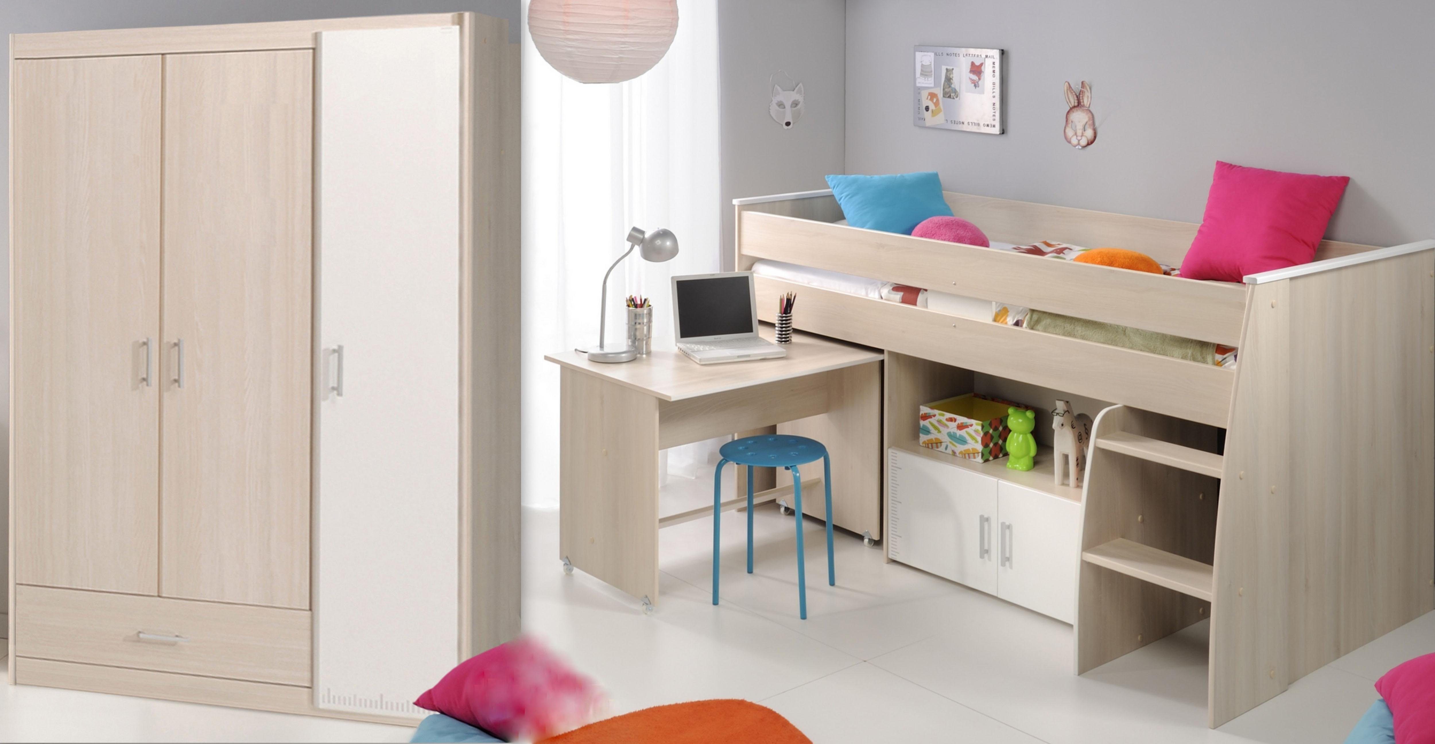 Parisot Jugendzimmer-Set Charly, (Set, 2-tlg., Bett, Schrank)