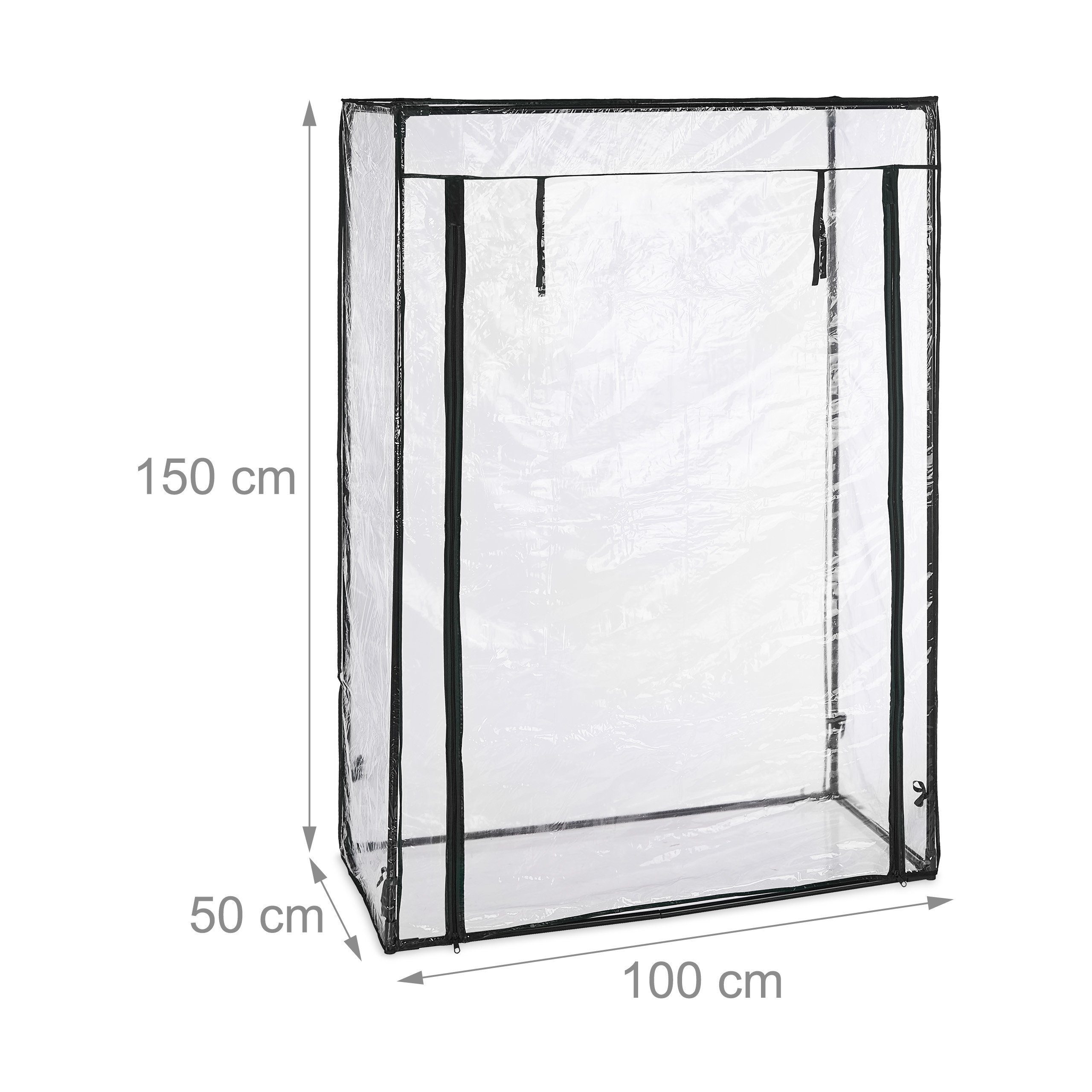 relaxdays Tomatengewächshaus mit PVC Folie