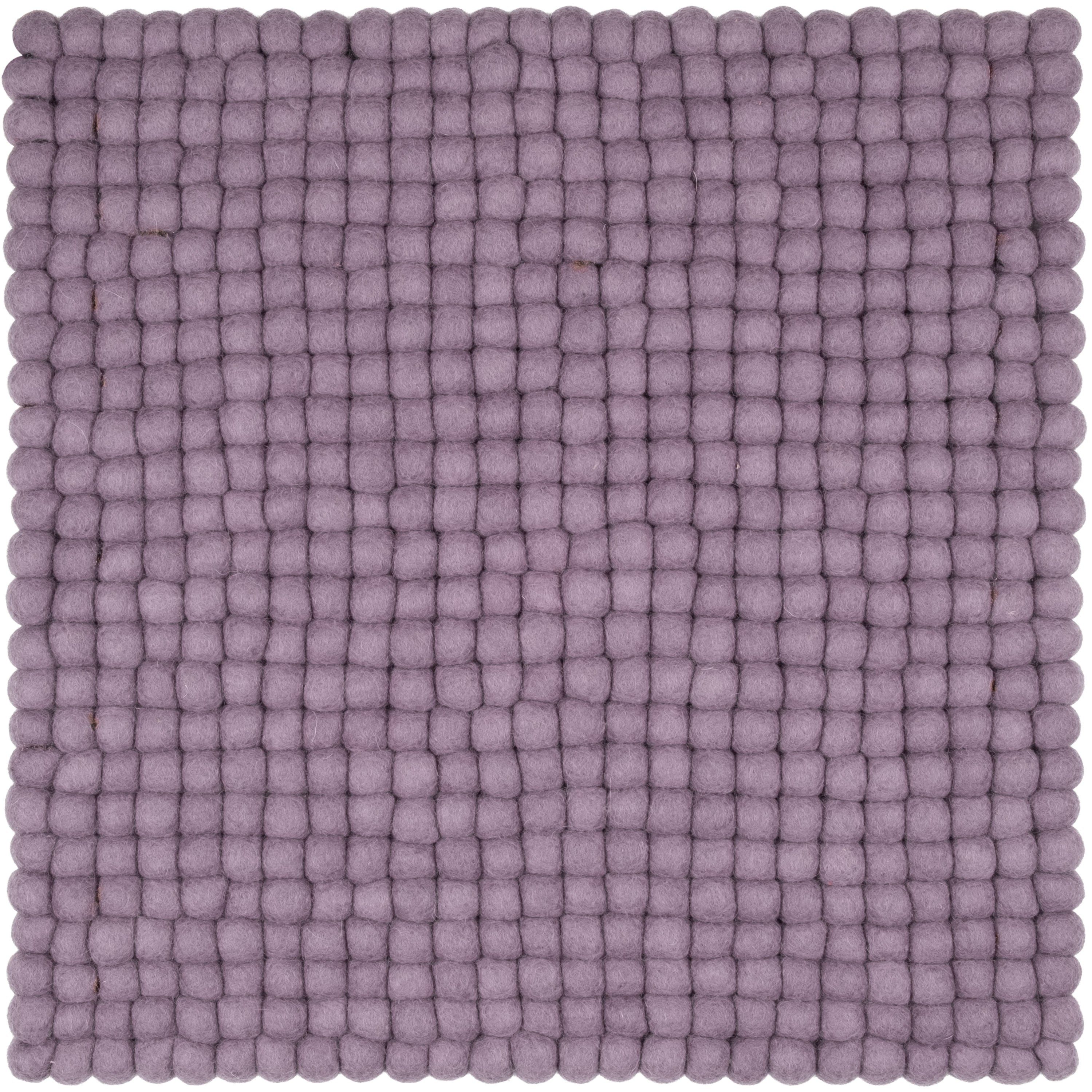 myfelt Stuhlkissen Filzkugel Sitzauflage quadratisch - 36 x 36 cm, beidseitig verwendbar, 100 % reine Schurwolle