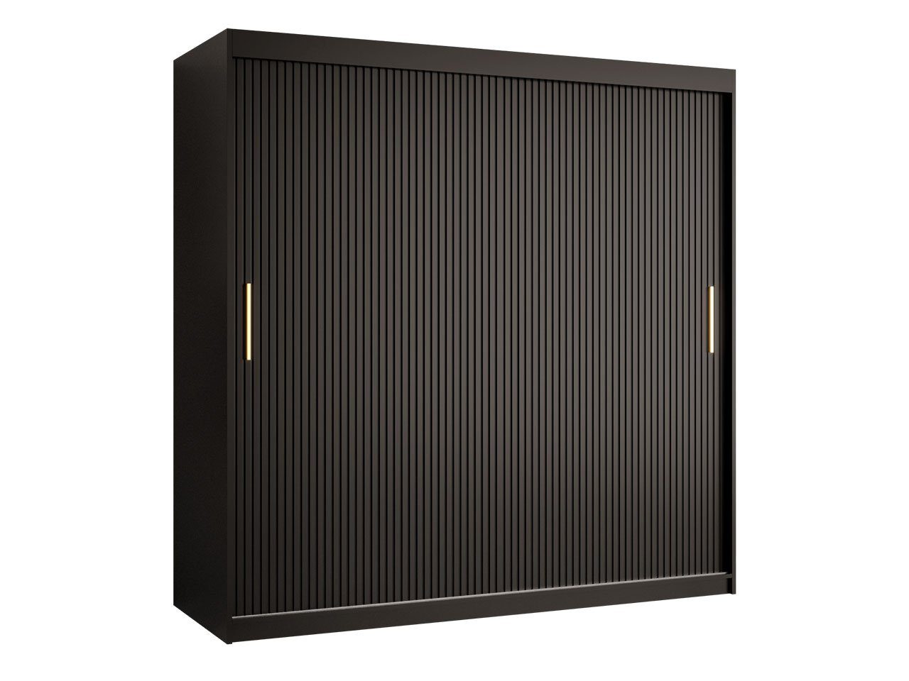 MIRJAN24 Kleiderschrank Riflo Slim 1 180 (mit Schiebetüren) 2-türig, zwei Kleiderstangen, Aluminium-Gleitschienen