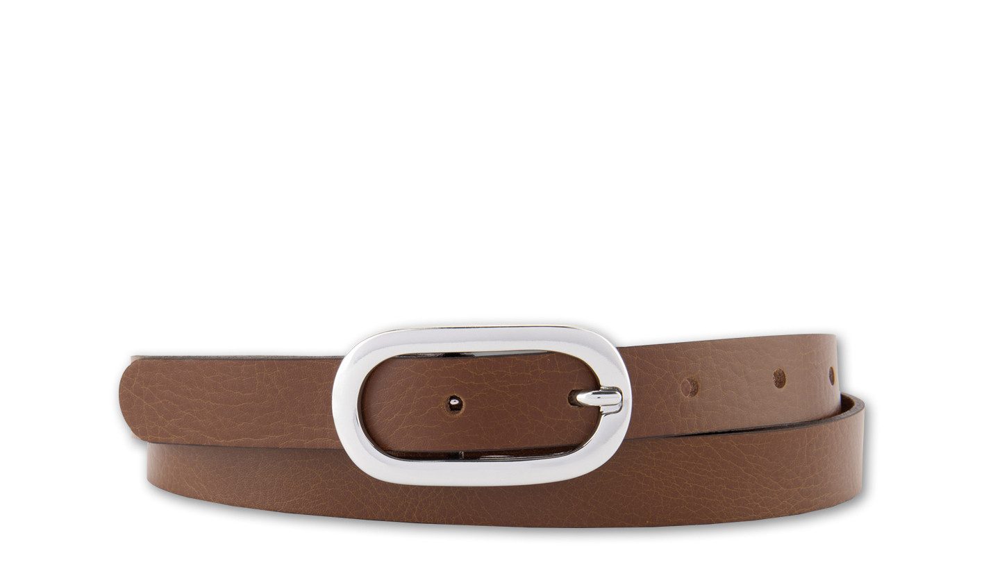 BERND GÖTZ Ledergürtel Ledergürtel mit ovaler Dornschließe im schmalen Stil günstig online kaufen