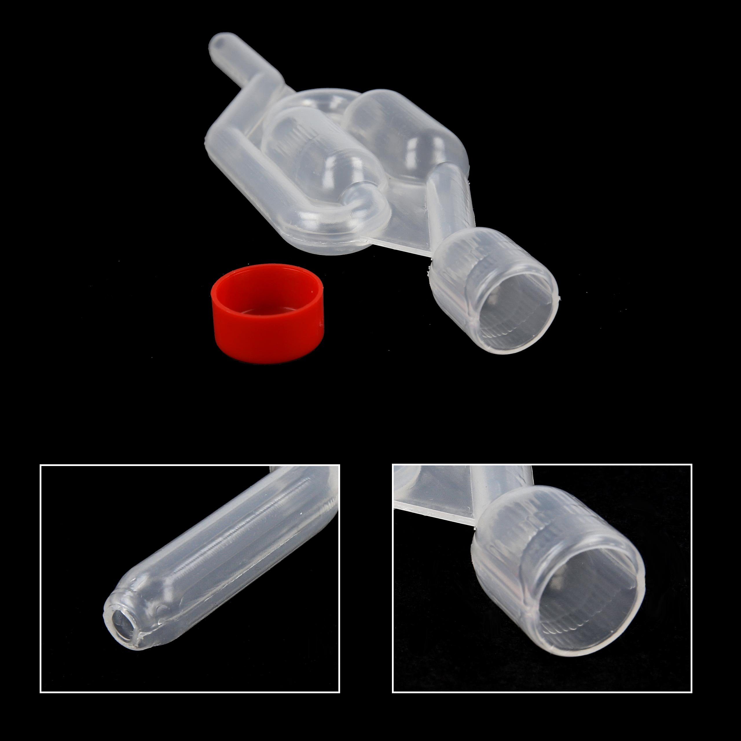 Lantelme Gärrohr, Einmachglas transparent mit Deckel Rot (2-tlg), Gärröhrchen