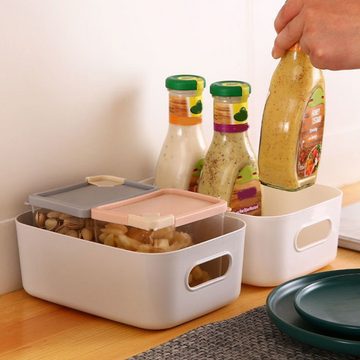 Lubgitsr Aufbewahrungsbox Aufbewahrungsbox,Klein Kunststoffbox Weiß aus Kunststoff für Haushalt (1 St)