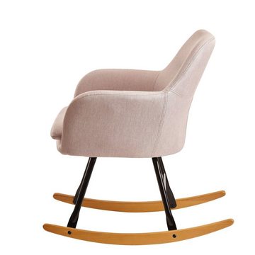 KADIMA DESIGN Schaukelstuhl Gemütlicher Stuhl: Skandinavisches Design, kompakte Größe