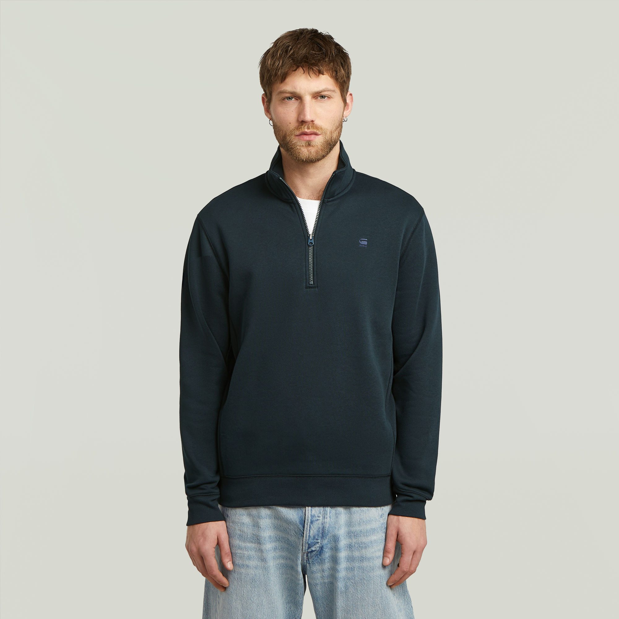 G-STAR Sweatshirt Premium Core Half Zip mit Stehkragen günstig online kaufen