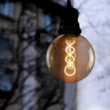 Nettlife LED-Leuchtmittel LED E27 4W Edison Globelampen G125, E27, 1 St.