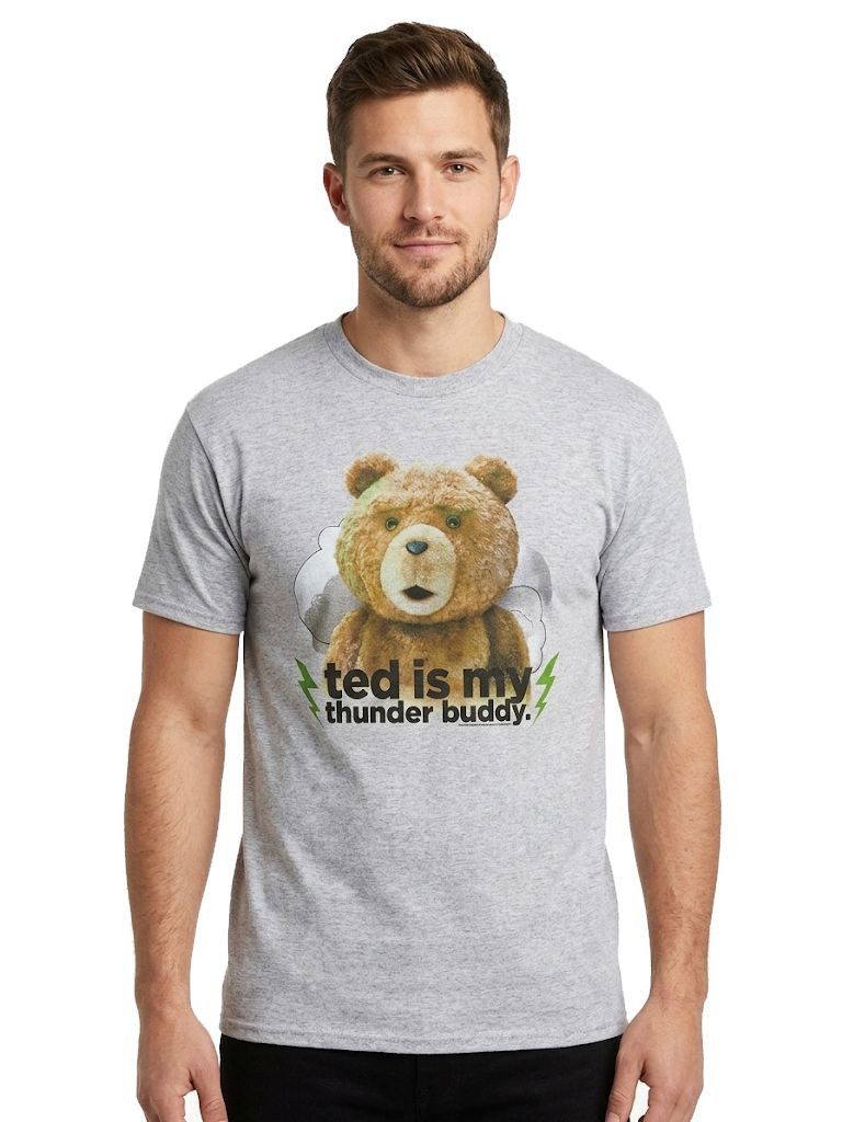 coole-fun-t-shirts Print-Shirt TED T-Shirt Thunder Buddy Herren Grau Original Lizenz Shirt