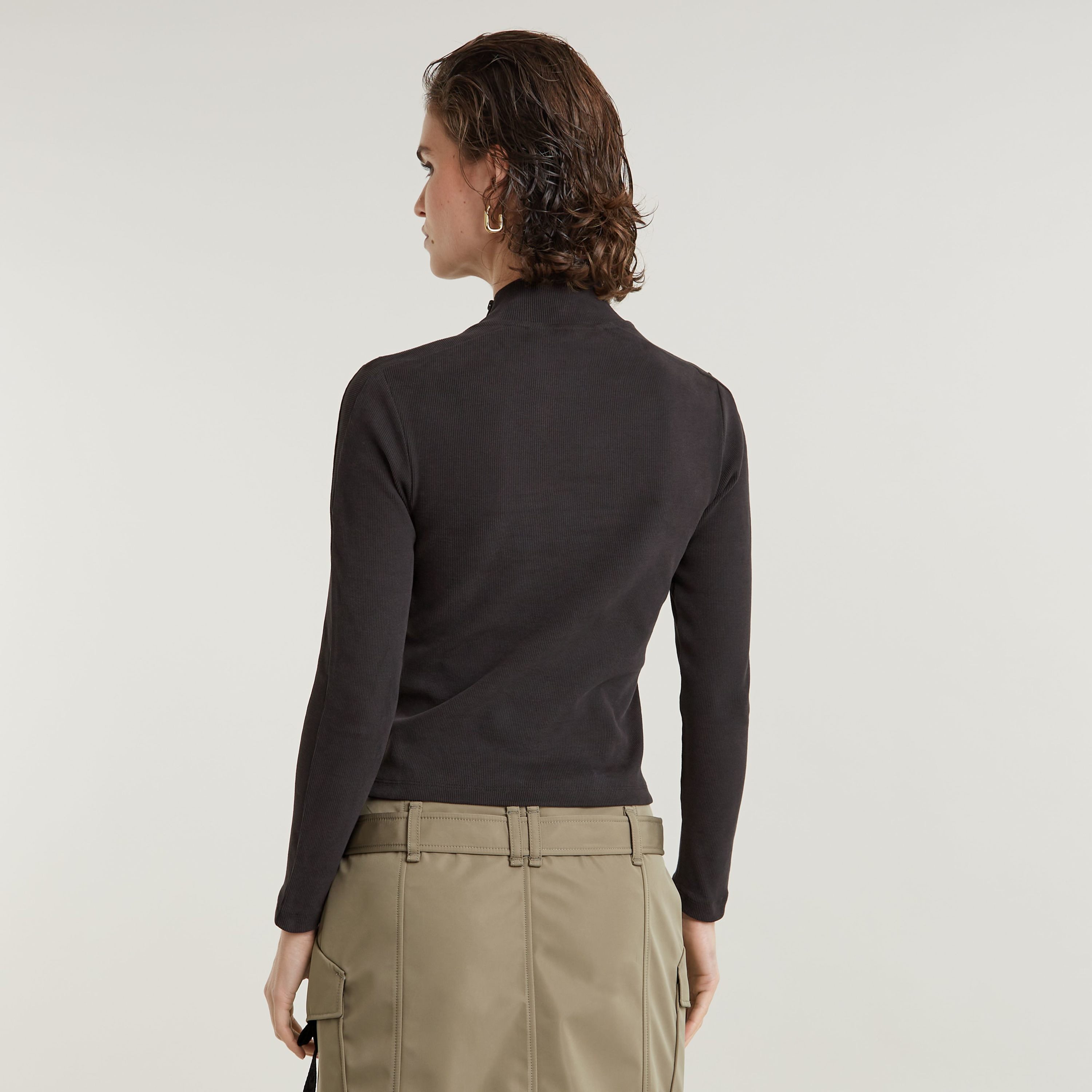 G-STAR T-Shirt Asymmetric Zip Cropped Slim günstig online kaufen