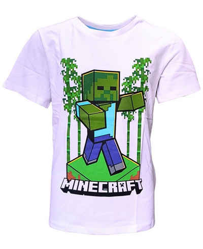 Minecraft T-Shirt Zombie Jungen Kurzarmshirt aus Baumwolle Gr. 116- 152 cm
