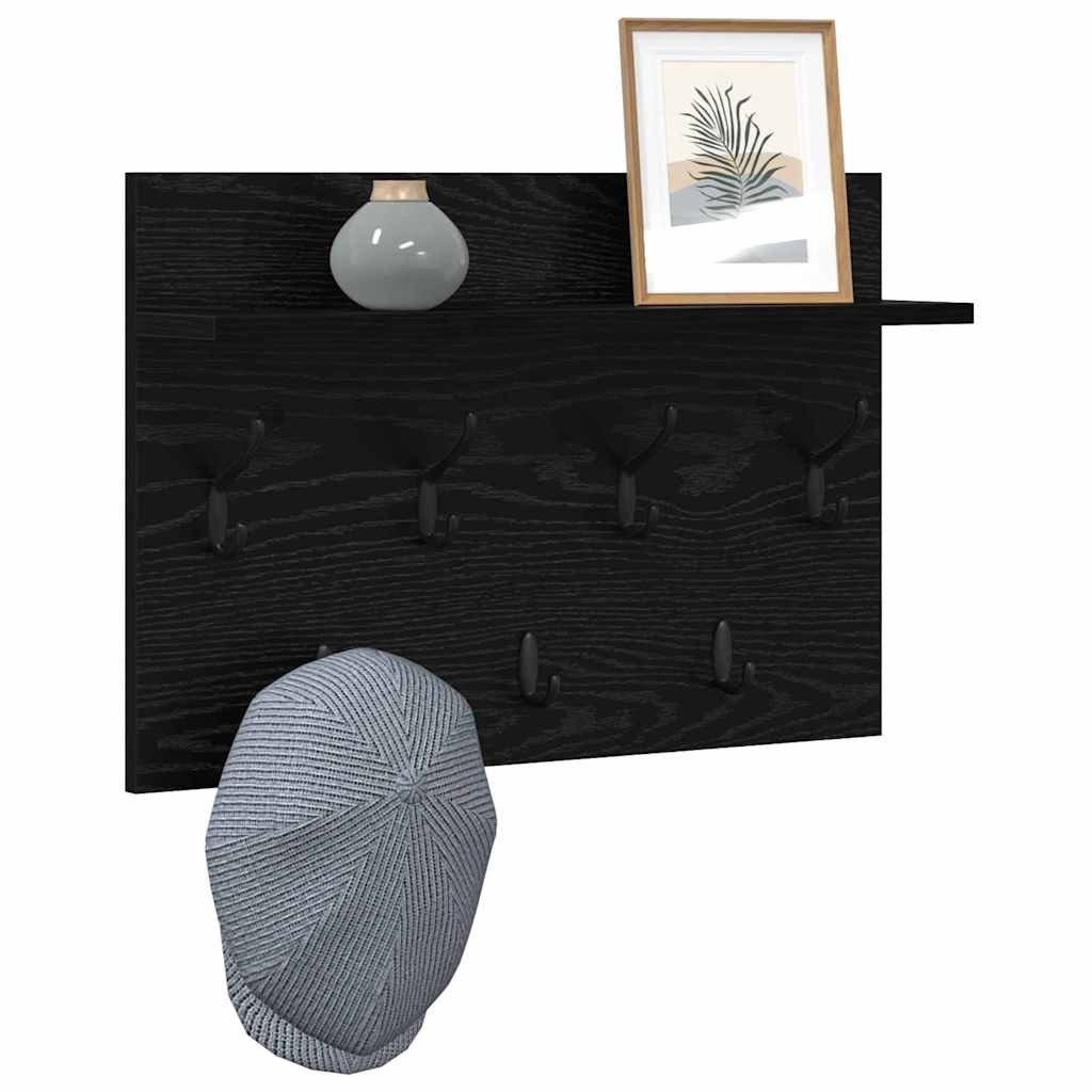 vidaXL Regal Wandmontierter Kleiderständer Schwarze Eiche günstig online kaufen