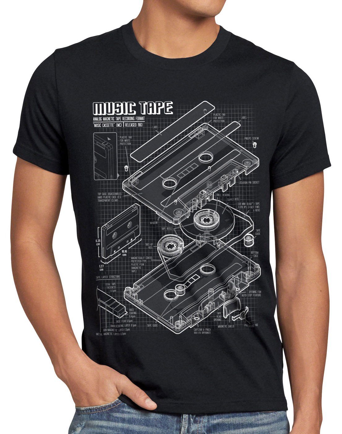 style3 Print-Shirt Herren T-Shirt TAPE Kassette günstig online kaufen