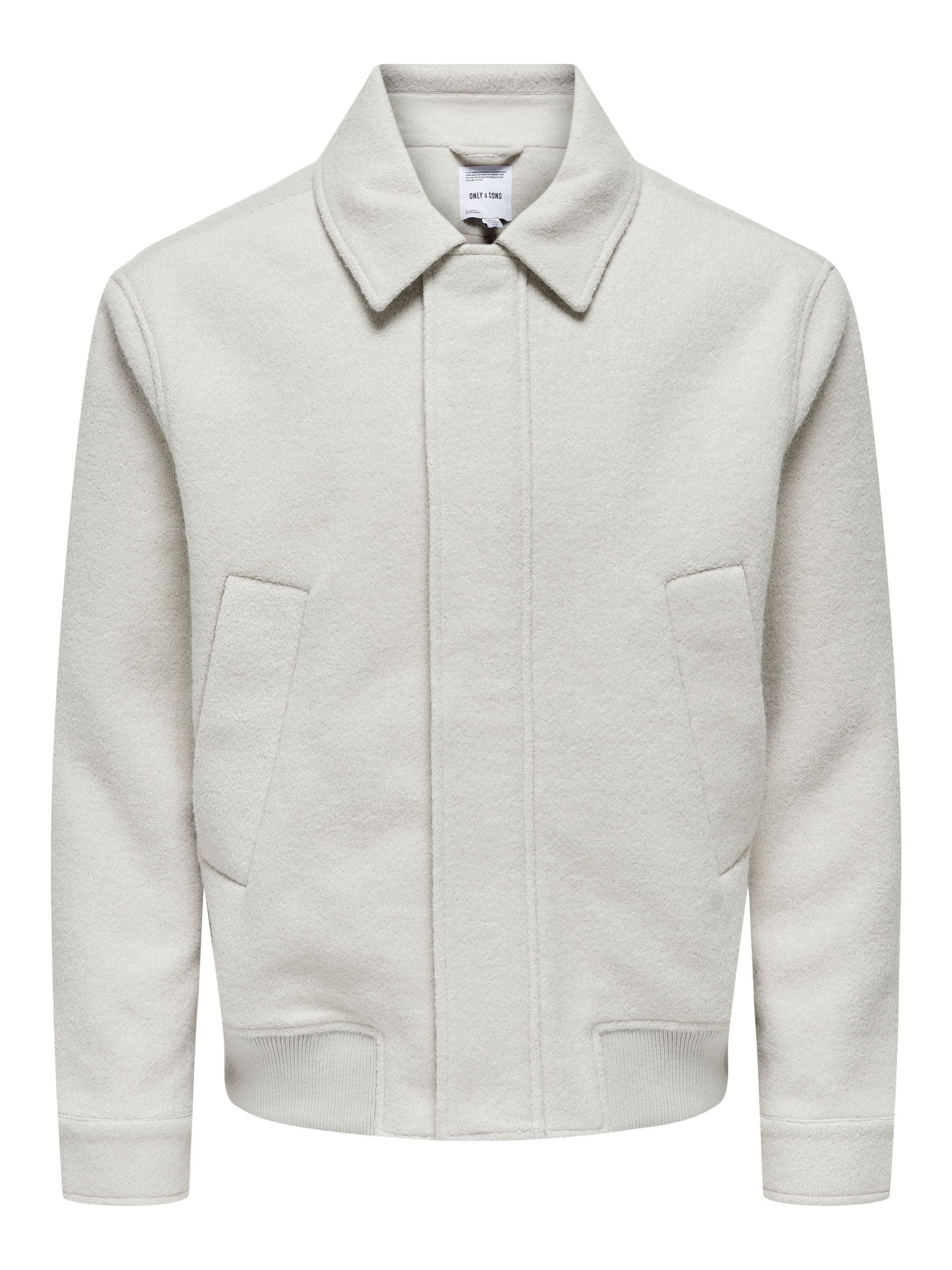 ONLY & SONS Winterjacke Reißverschluss winddichter Blende ONSWAYNE WOOL BOMBER OTW