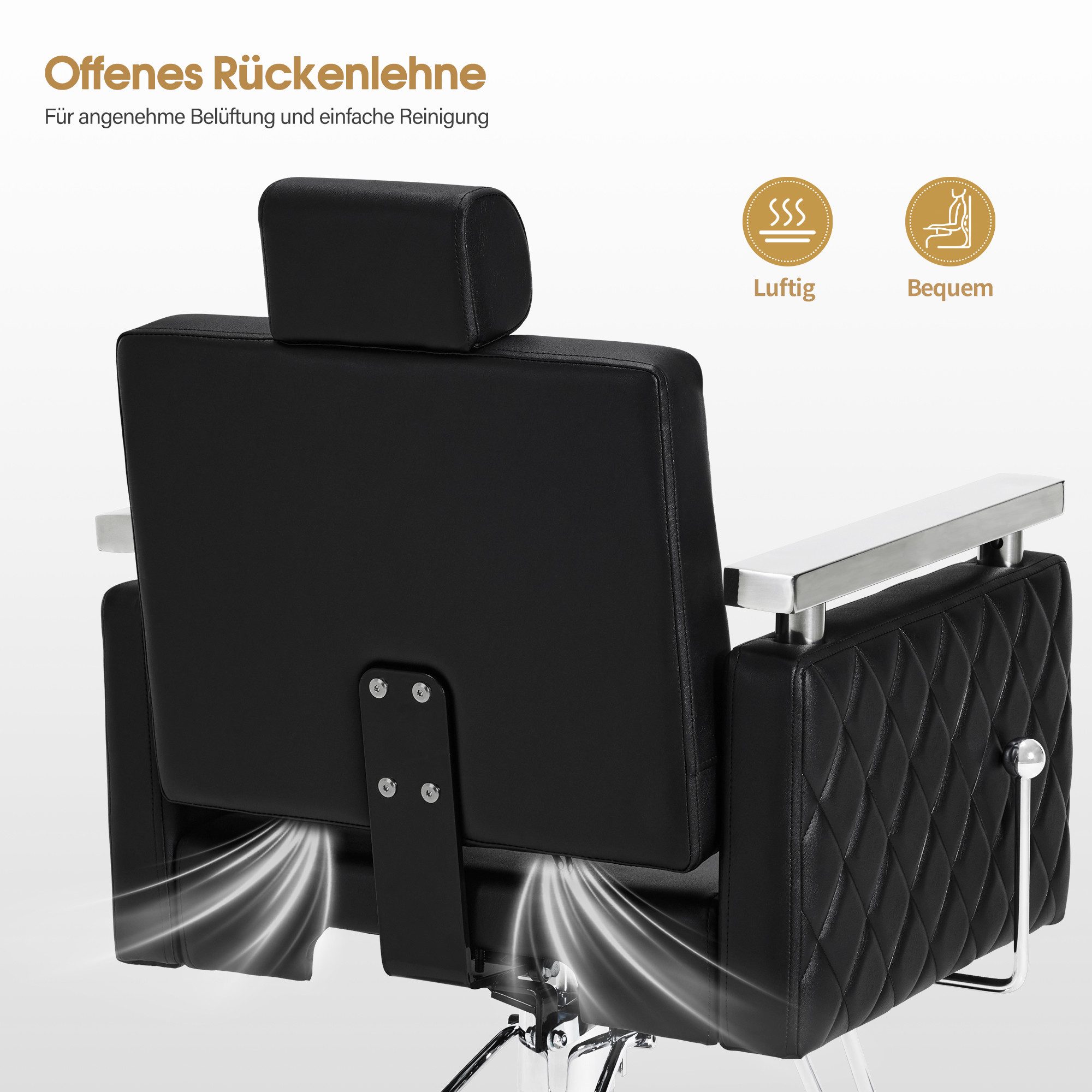 CO-Z Friseurstuhl Schwarz Friseursessel 360° Drehbar Frisörstuhl Barberstuhl Höhenverstellbarer Barbersessel Hydraulischer Bedienungsstuhl Friseurbedarf Friseureinrichtung 250kg Schwar CO-Z Friseurstuhl Schwarz Friseursessel 360° Drehbar Frisörstuhl Barberstuhl Höhenverstellbarer Barbersessel Hydraulischer Bedienungsstuhl Friseurbedarf Friseureinrichtung 250kg Schwar