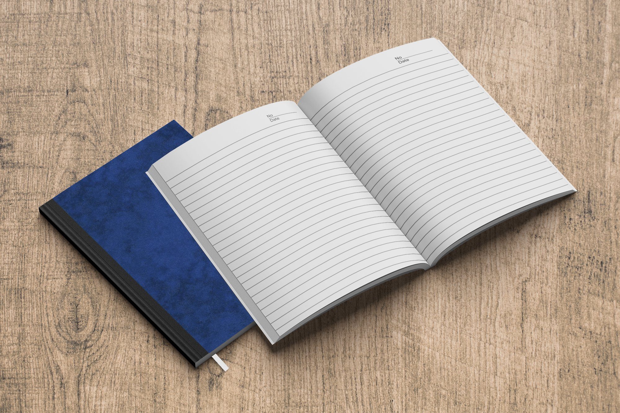 98 Journal, Farbe - A5, Merkzettel, Abstrakt Blau, Notizbuch - Muster MuchoWow Haushaltsbuch - Tagebuch, Notizheft, Seiten,