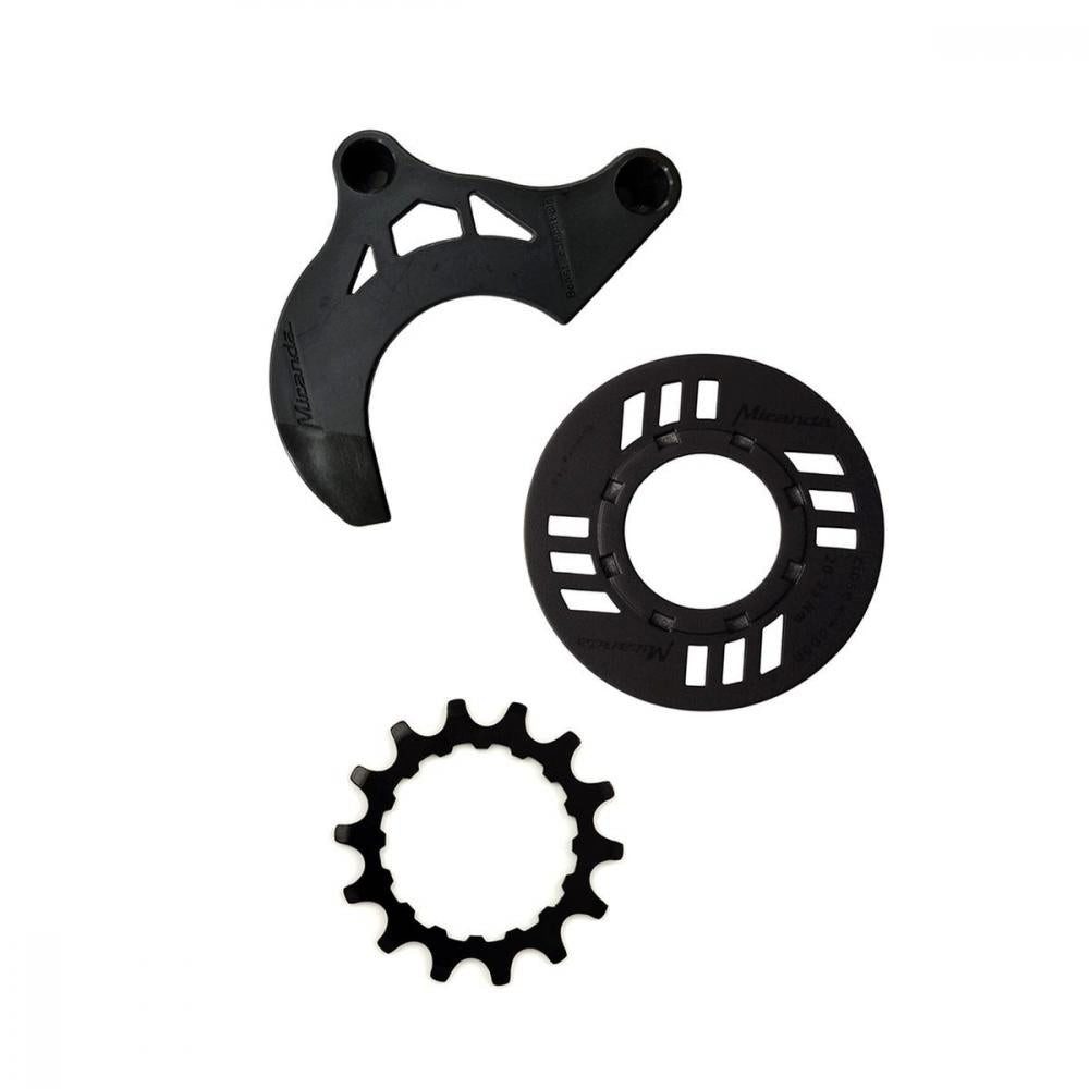 Miranda Kettenschutz Miranda Kettenschutz-Set für E-Bike 14 Zähne, schwarz - sauberer & sic