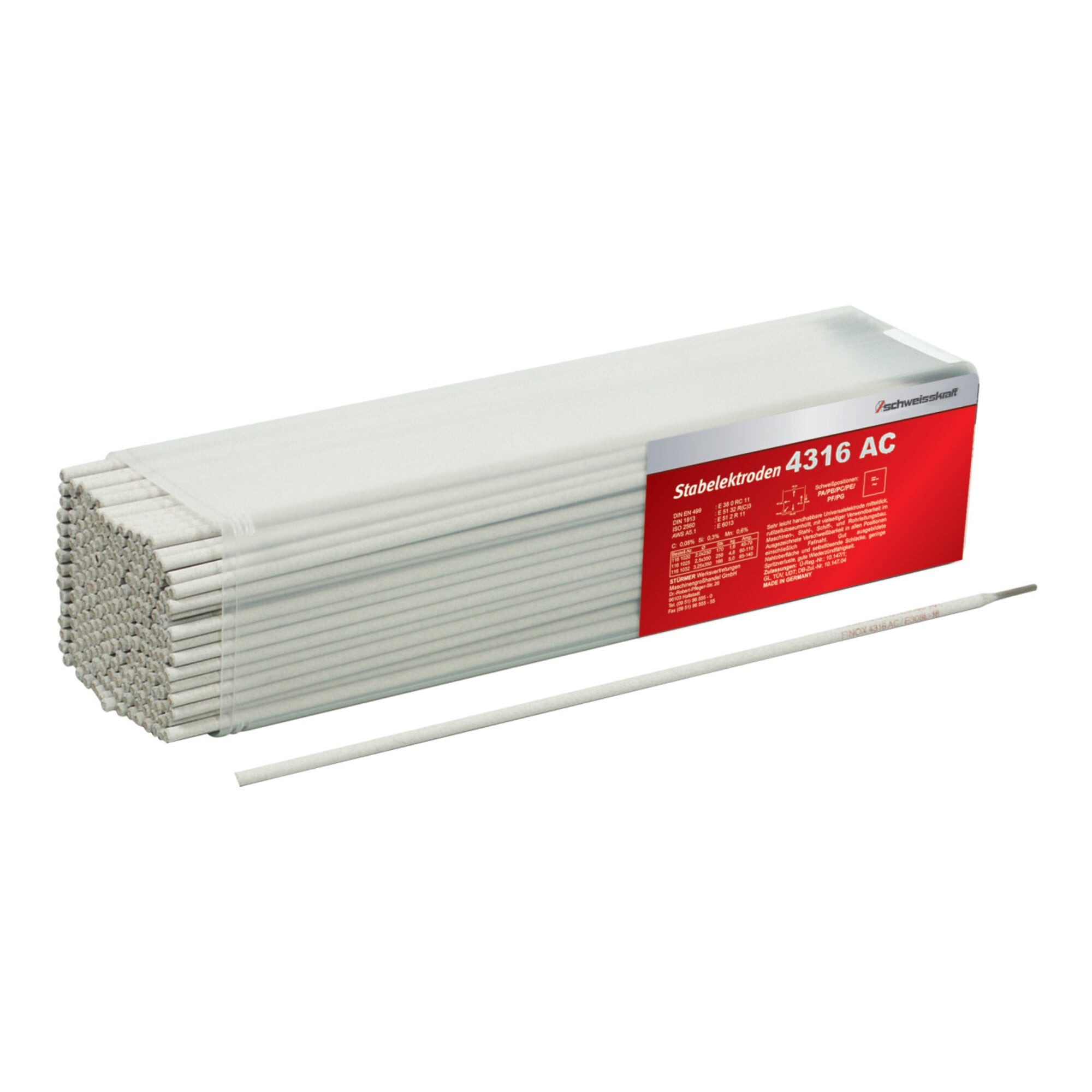 Schweißkraft Stabelektroden Schweißkraft Stabelektroden 4316 AC - 3,2 x 350 mm 36 Stück