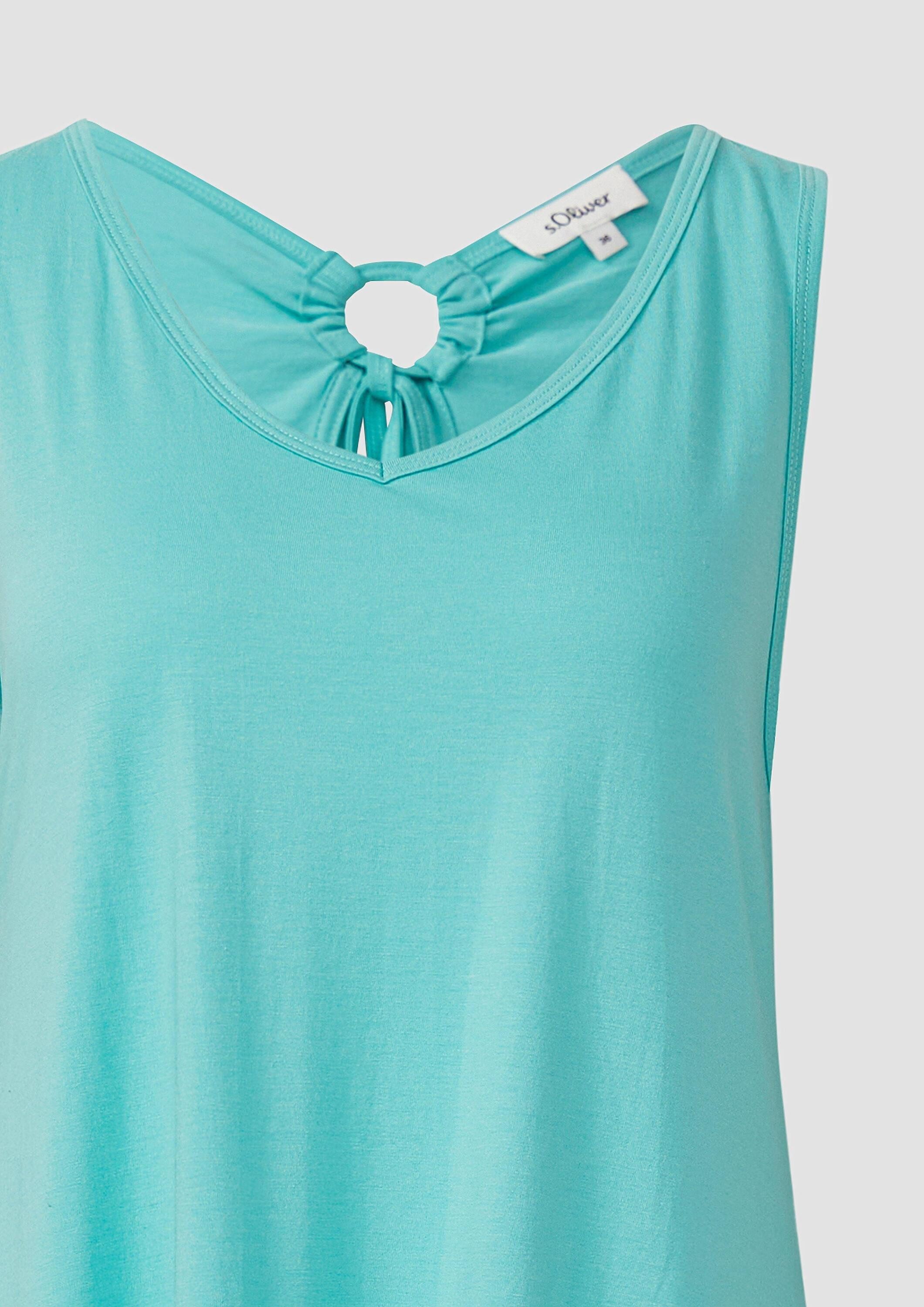 s.Oliver Minikleid Kleid Kurzes Jersey-Kleid mit Schleifendetail am Rücken