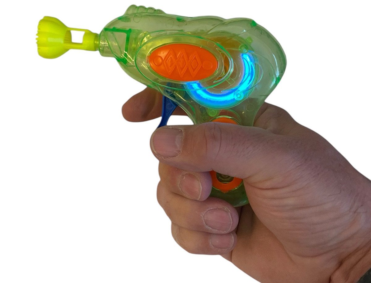 Seifenblasenpistole LED-Seifenblasenpistole 10 cm mit Licht, 5er-Set!