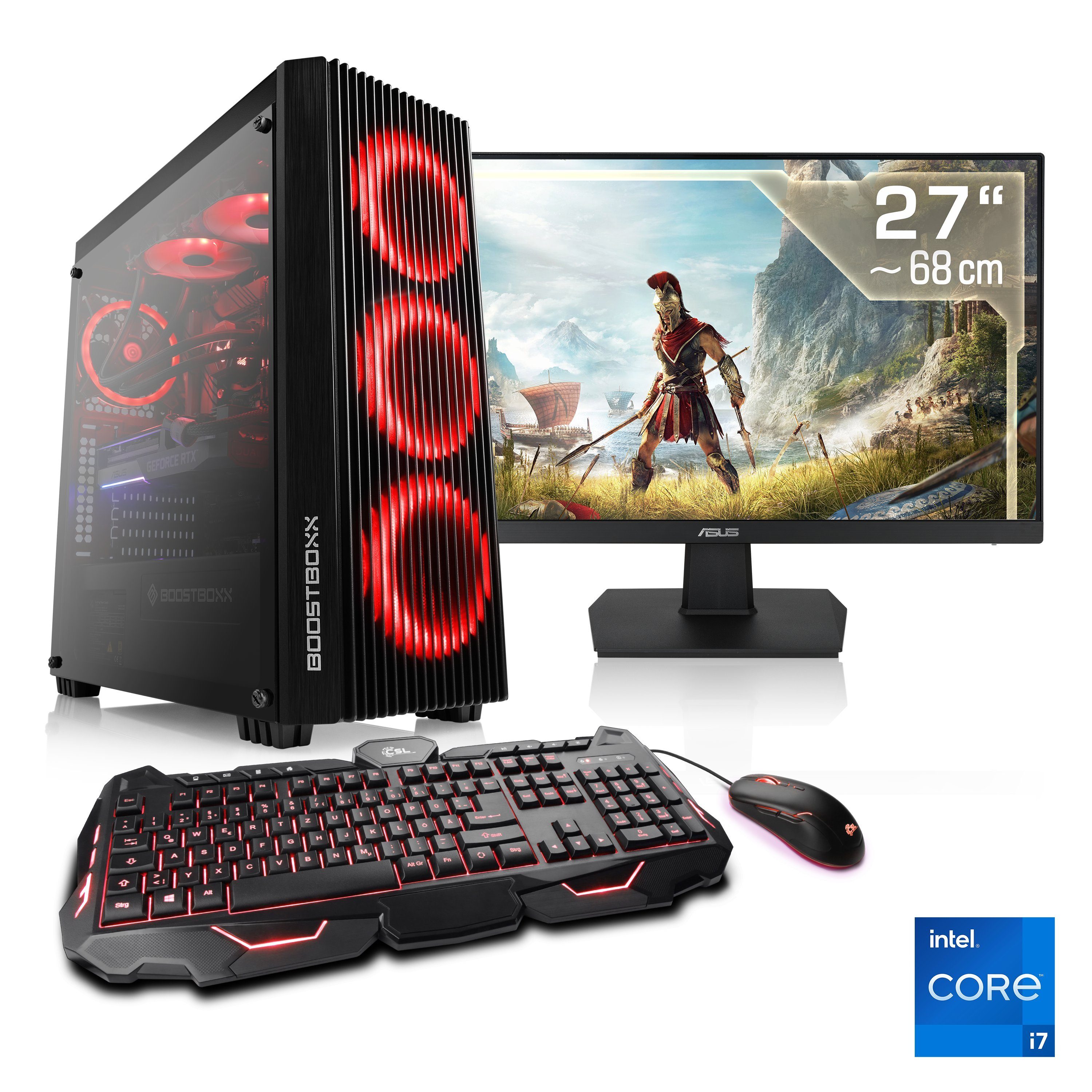 CSL HydroX V27319 Gaming-PC-Komplettsystem (27", Intel® Core i7 12700F, GeForce RTX 3060 Ti, 32 GB RAM, 1000 GB SSD)