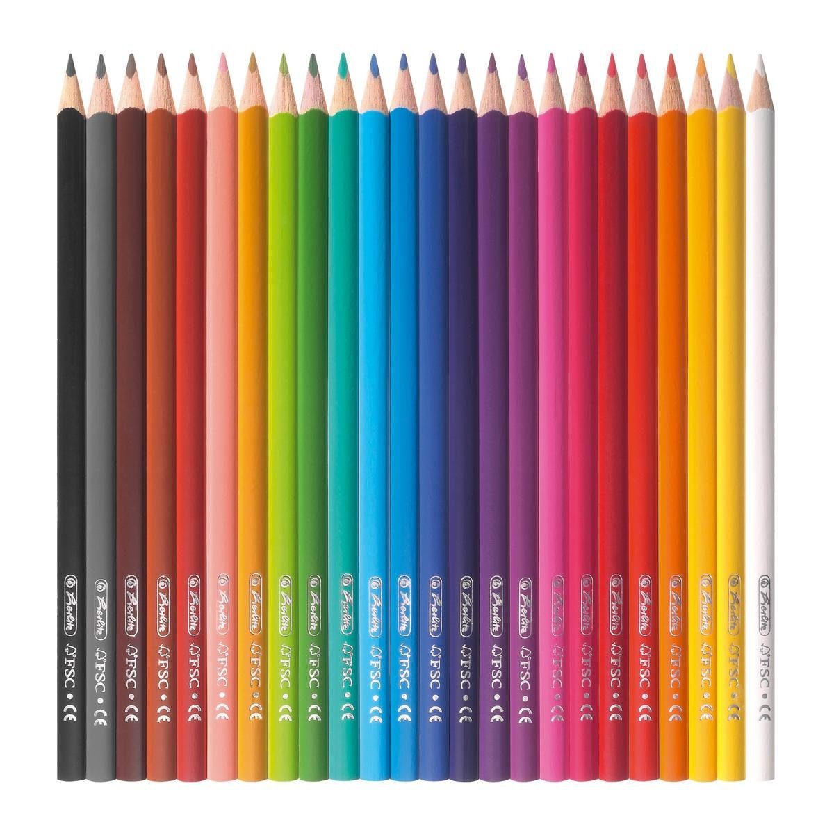 Herlitz Buntstift Herlitz Malstifte-Set / bestehend aus 24 Dreikant-Buntstifte + 30 Fase