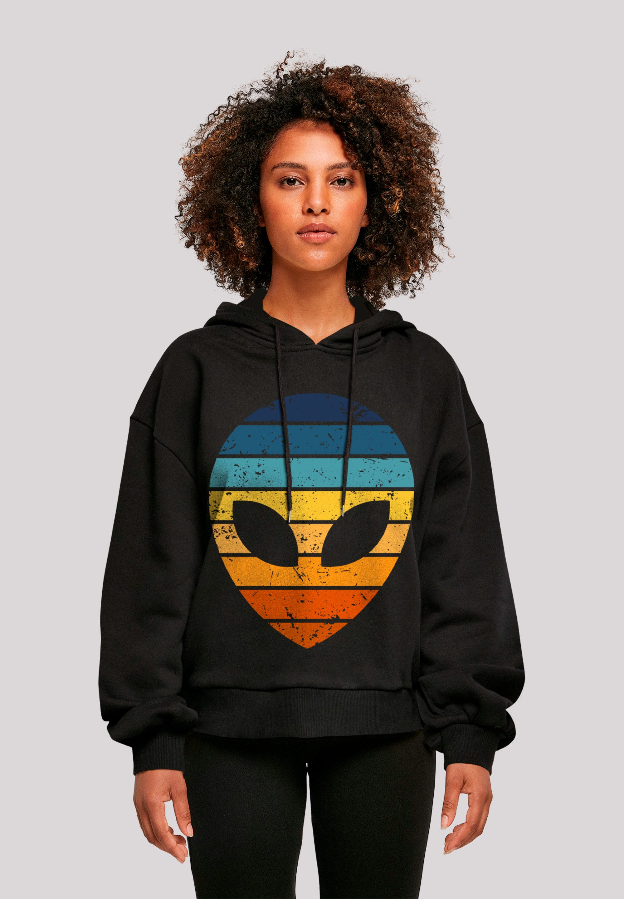 F4NT4STIC Sweatshirt Alien Sonnenuntergang Retro Premium Qualität