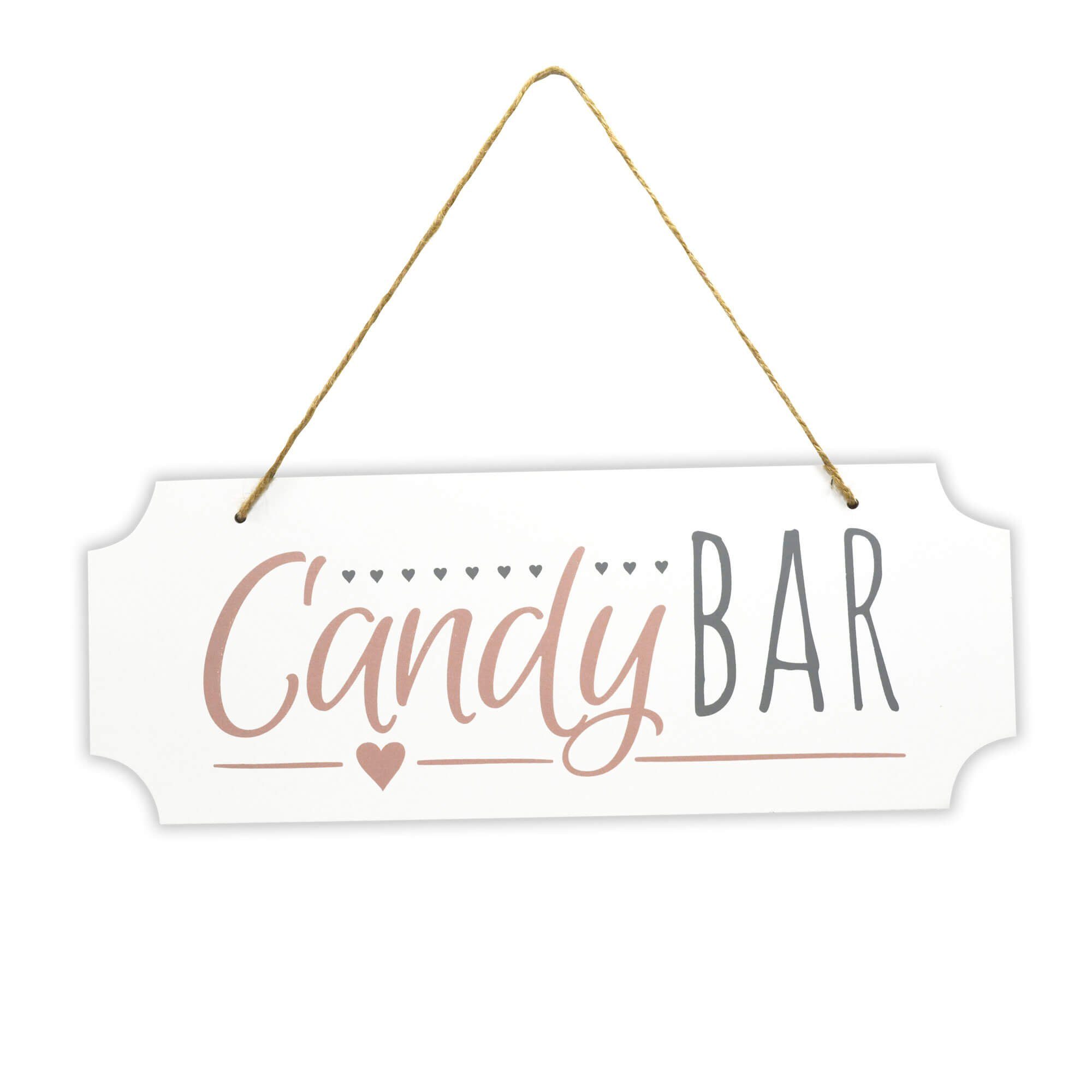 Frau WUNDERVoll Hinweisschild Schild Candy Bar aus Holz 40 x 15 cm
