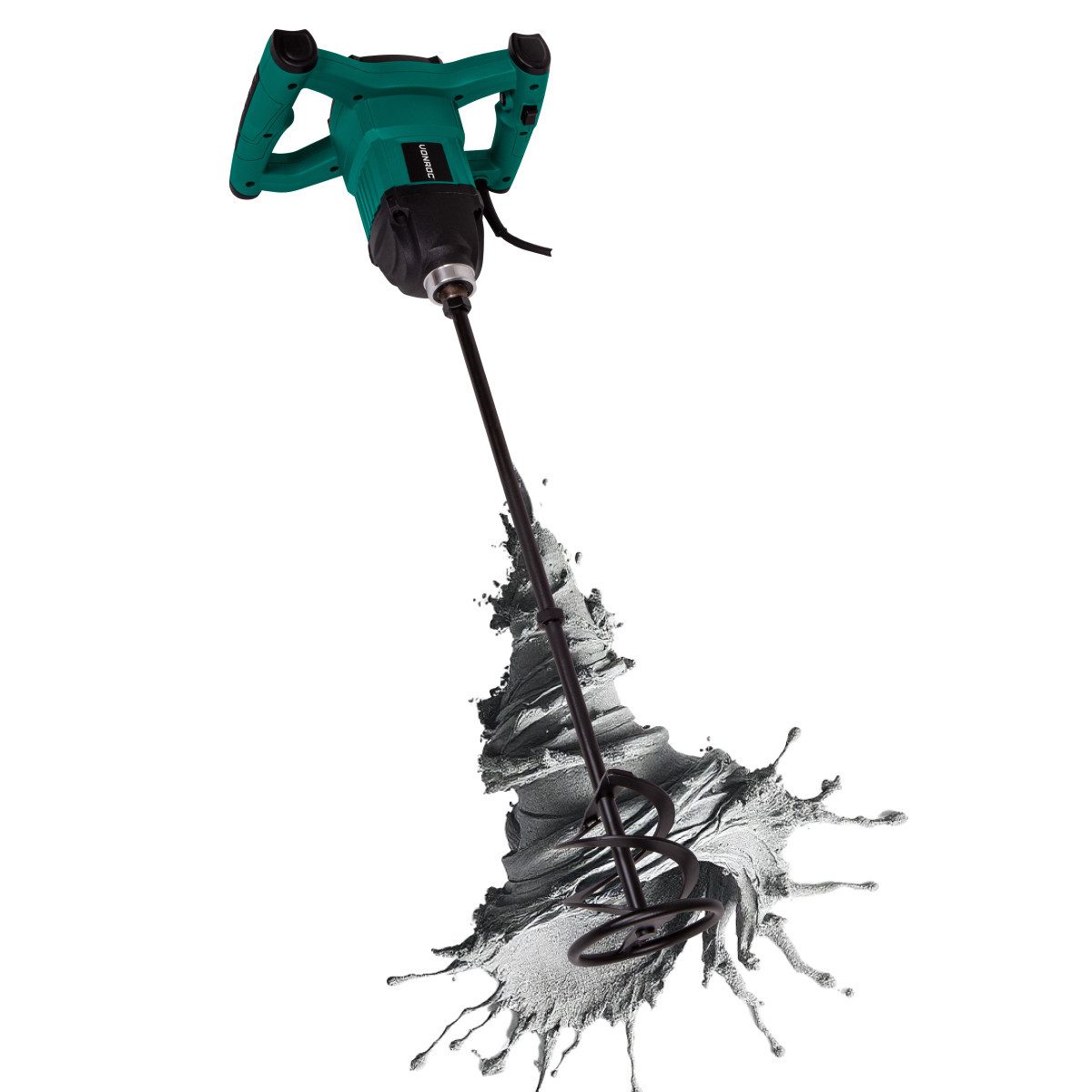 VONROC Betonmischer Mörtelrührer inkl. Rührwerk, (Set, Zementmischer Vonroc), Quirl mit Sanftanlauf - 2 Geschwindigkeitsmodi