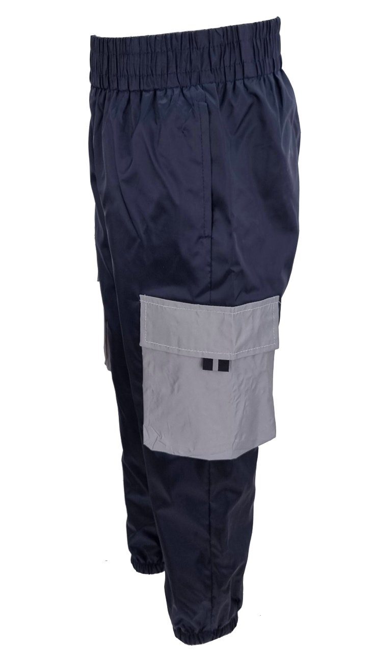 Regen- Blau/Rot Windjacke Matschanzug Regenkombination Regenanzug mit Kinder Boy und Fashion JF677 Kapuze Matschjacke