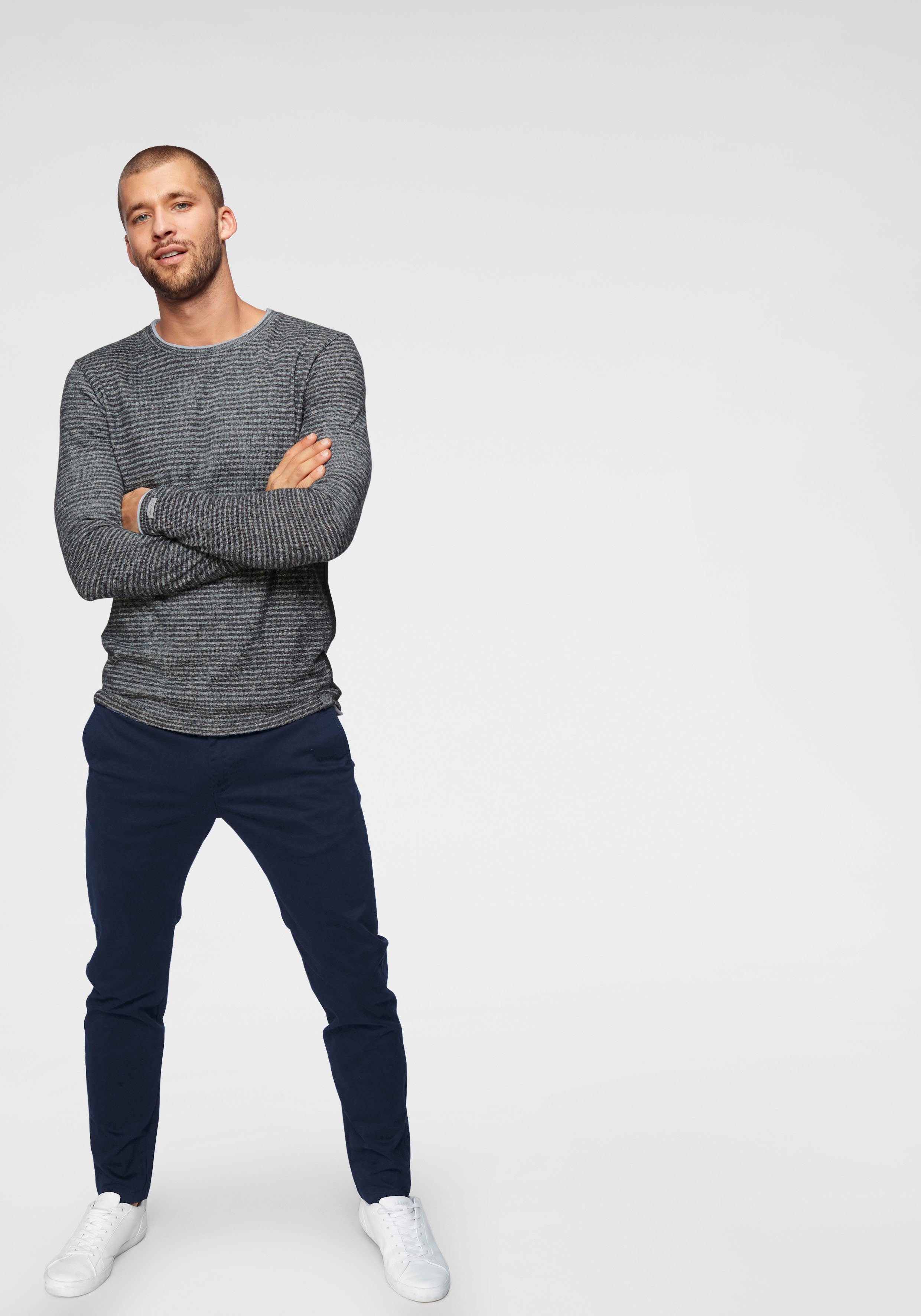Jack & Jones Chinohose JPSTMARCO mit schmalem Bein und pflegeleichtem Stoff washed, modisch, schmal, Baumwollmischung – Bild 4 von 5