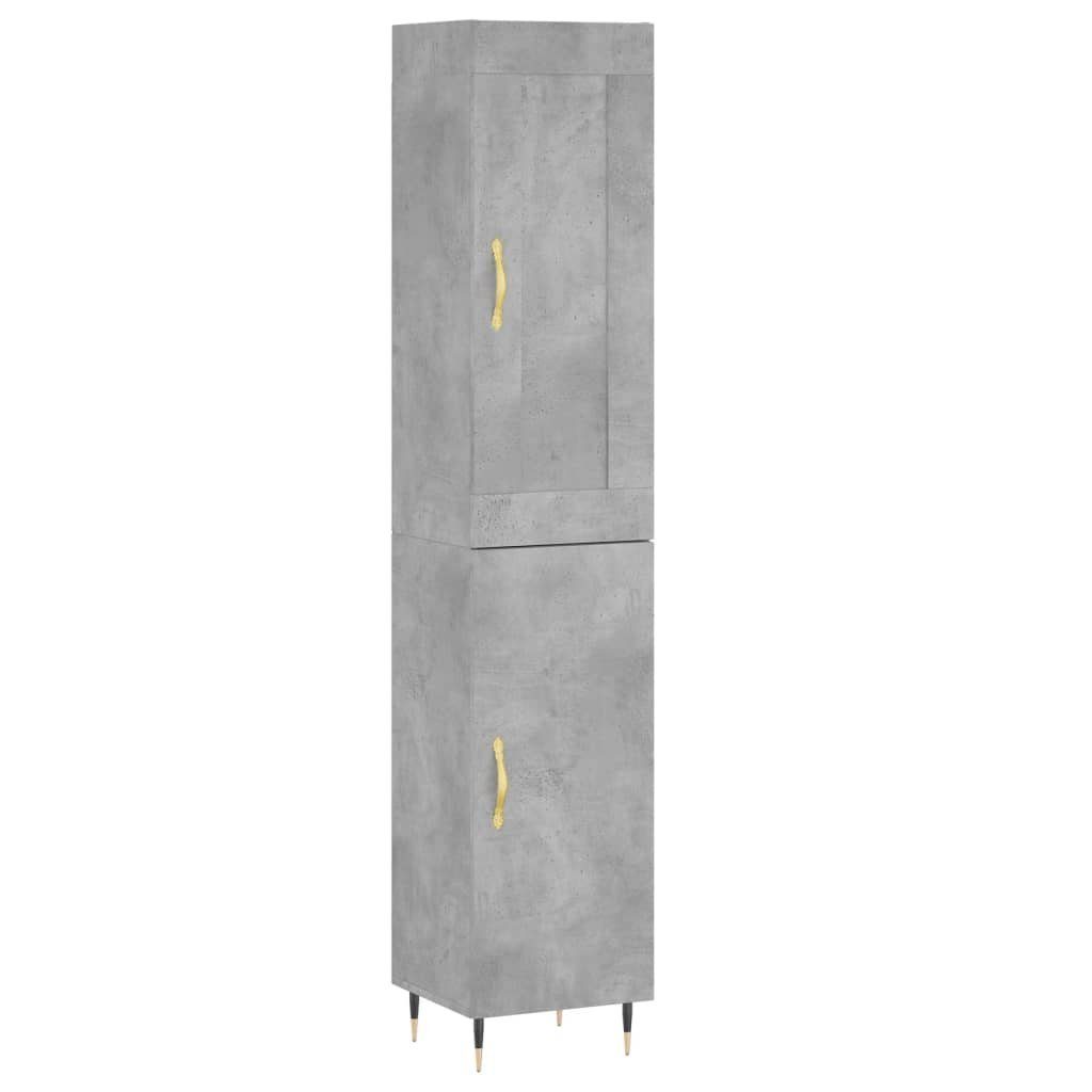 vidaXL Highboard Highboard Betongrau 34,5x34x180 cm Holzwerkstoff (1 St)