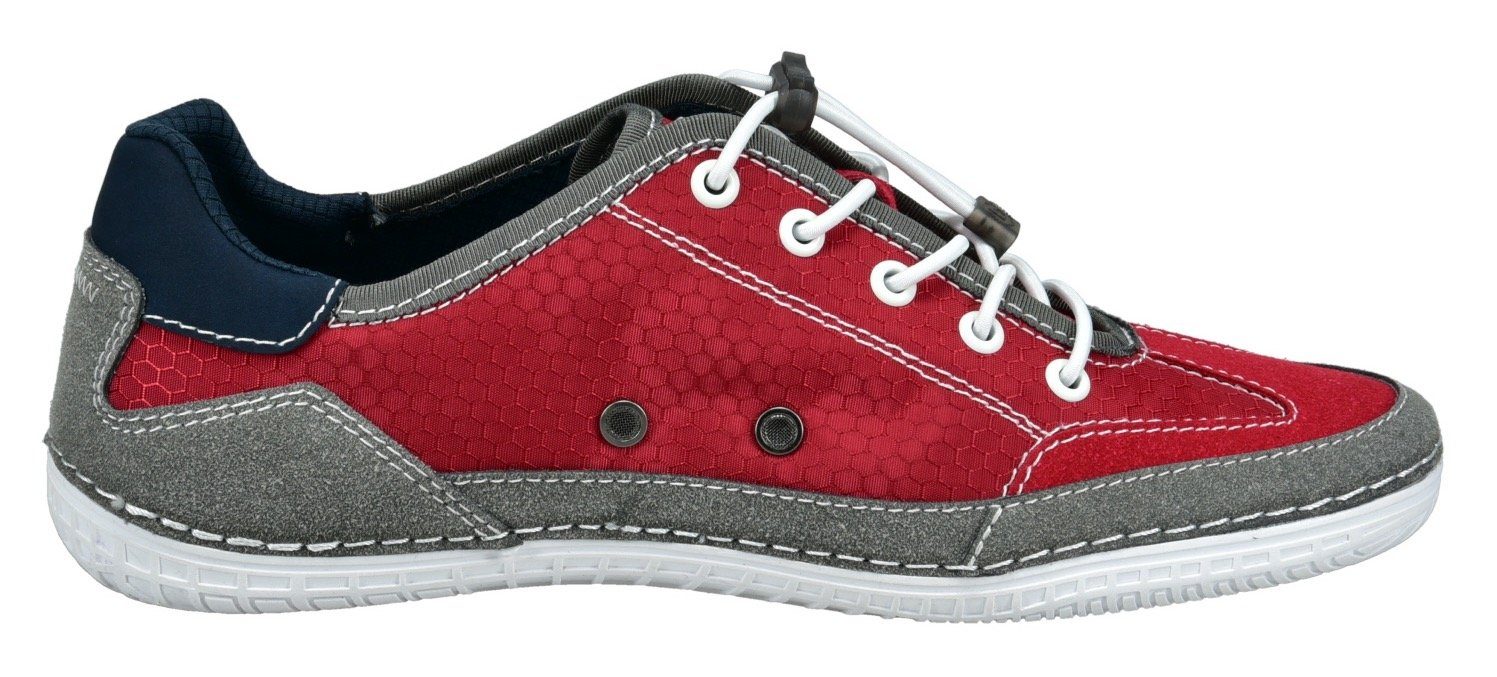bugatti und Sneaker Slip-On mit Schnellverschluss red Elastikbändern