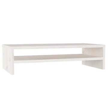 furnicato TV-Schrank Monitorständer Weiß 50x24x13 cm Massivholz Kiefer