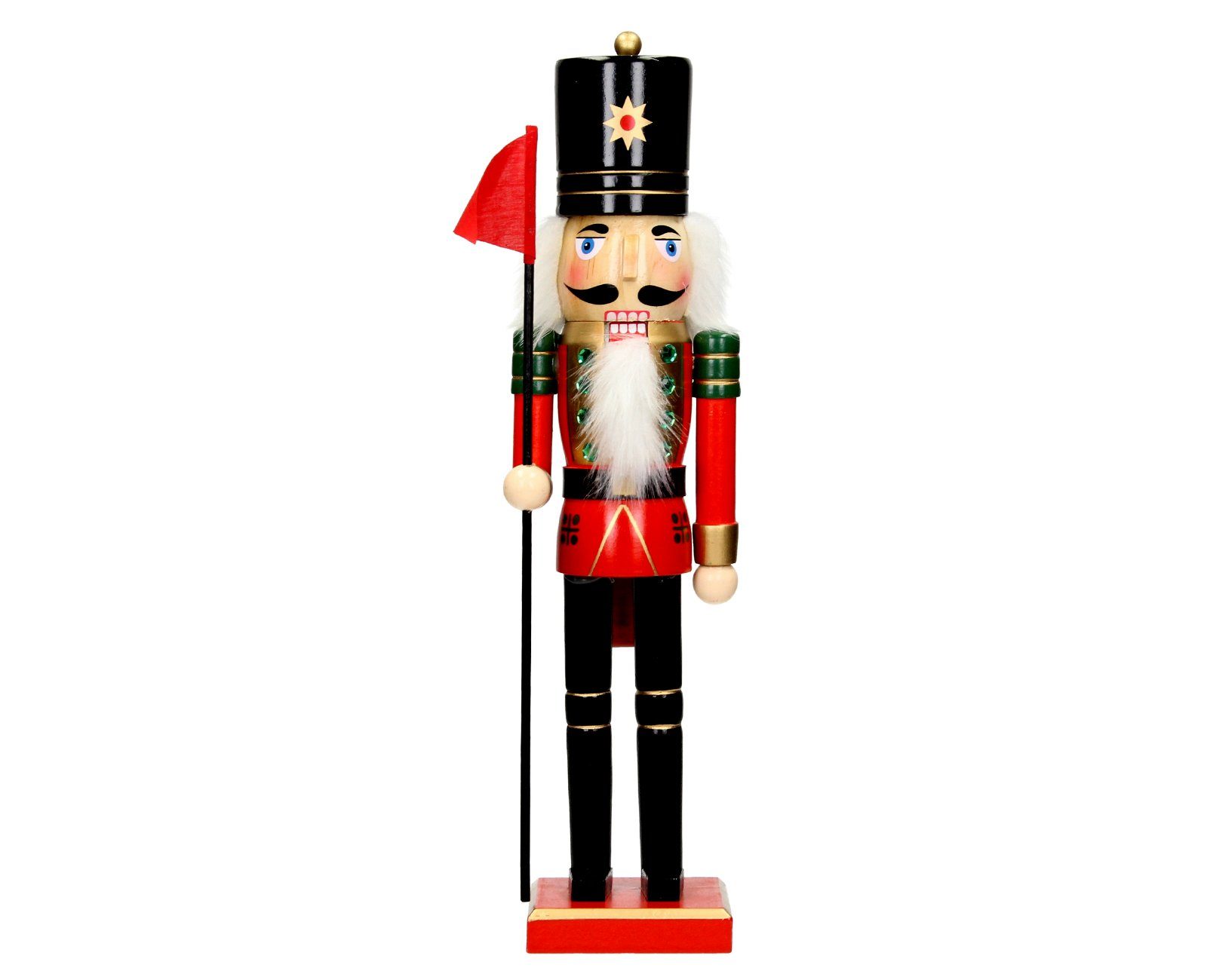 Nussknacker Erzgebirge Nussbeisser schwarz Deko Holz Volkskunst Weihnachtsfigur Unikat HAGO Figur