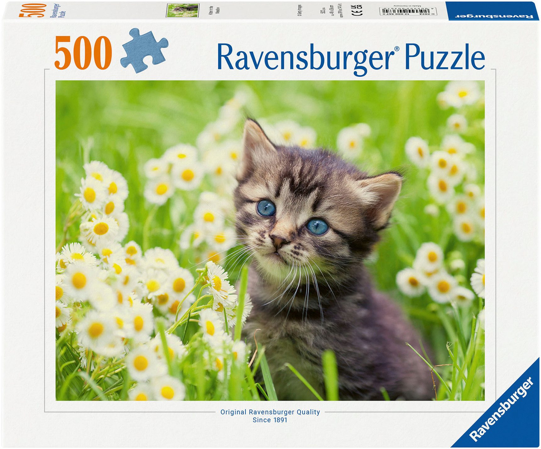Ravensburger Puzzle Kätzchen in der Wiese, 500 Puzzleteile, Made in Germany günstig online kaufen