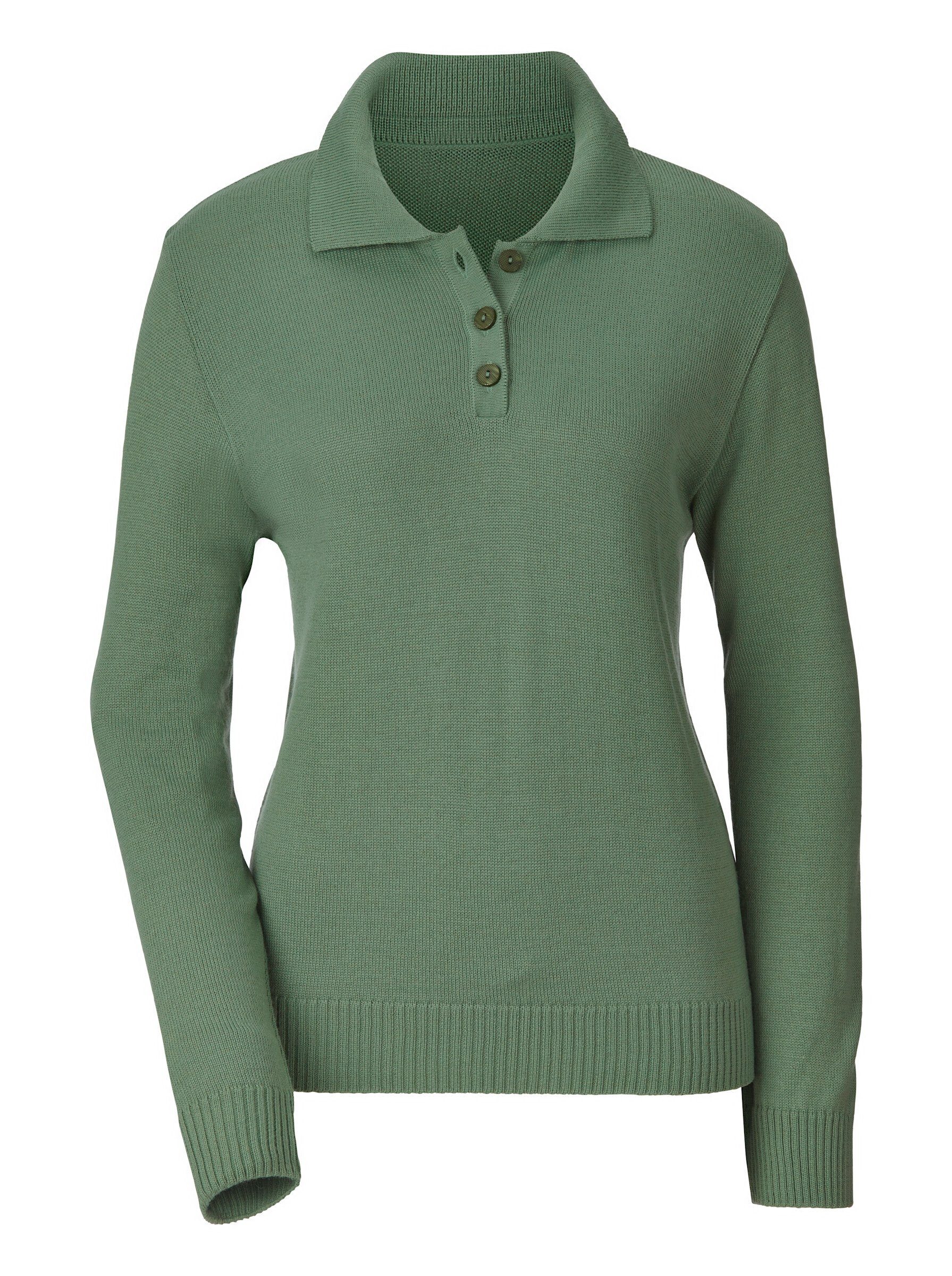 Witt Strickpullover Polopullover Langarm Jersey, Materialmix günstig online kaufen