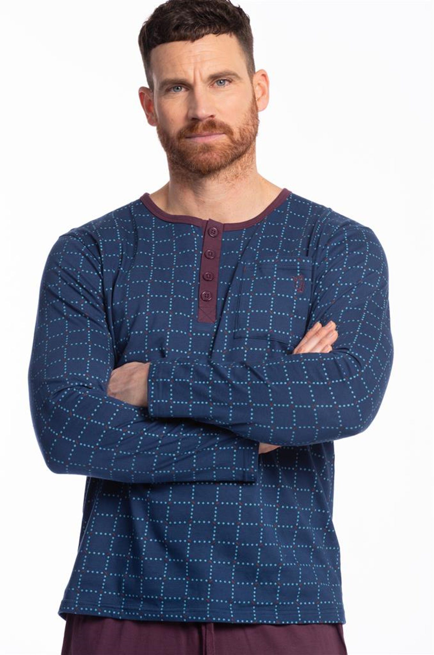 Eskimo Schlafanzug Herren Pyjama Langarm (2 günstig online kaufen