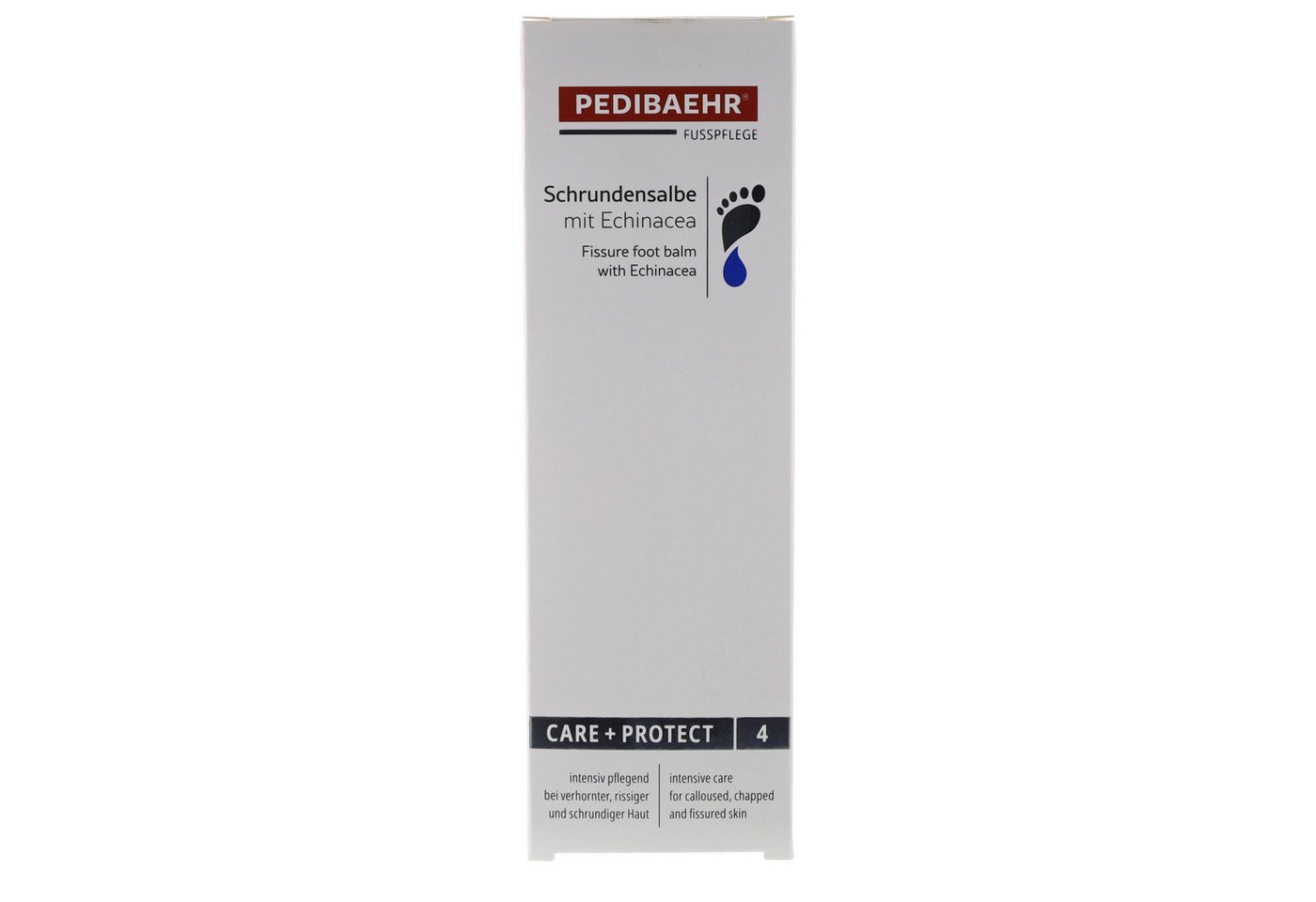 Pedibaehr Fußpflegecreme Pedibaehr Fuß-Schrundensalbe mit Echinacea 125ml reichhaltige Fußpflege, 1-tlg., ideal bei spröder, rissiger, stark verhornter Haut