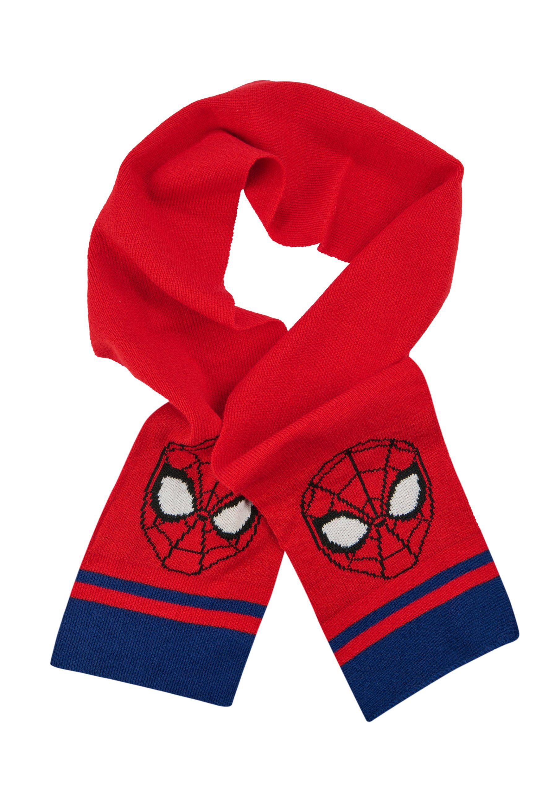 Winter-Set (SET) Schal Mütze Bommelmütze Kinder Jungen Spider-Man ONOMATO! &