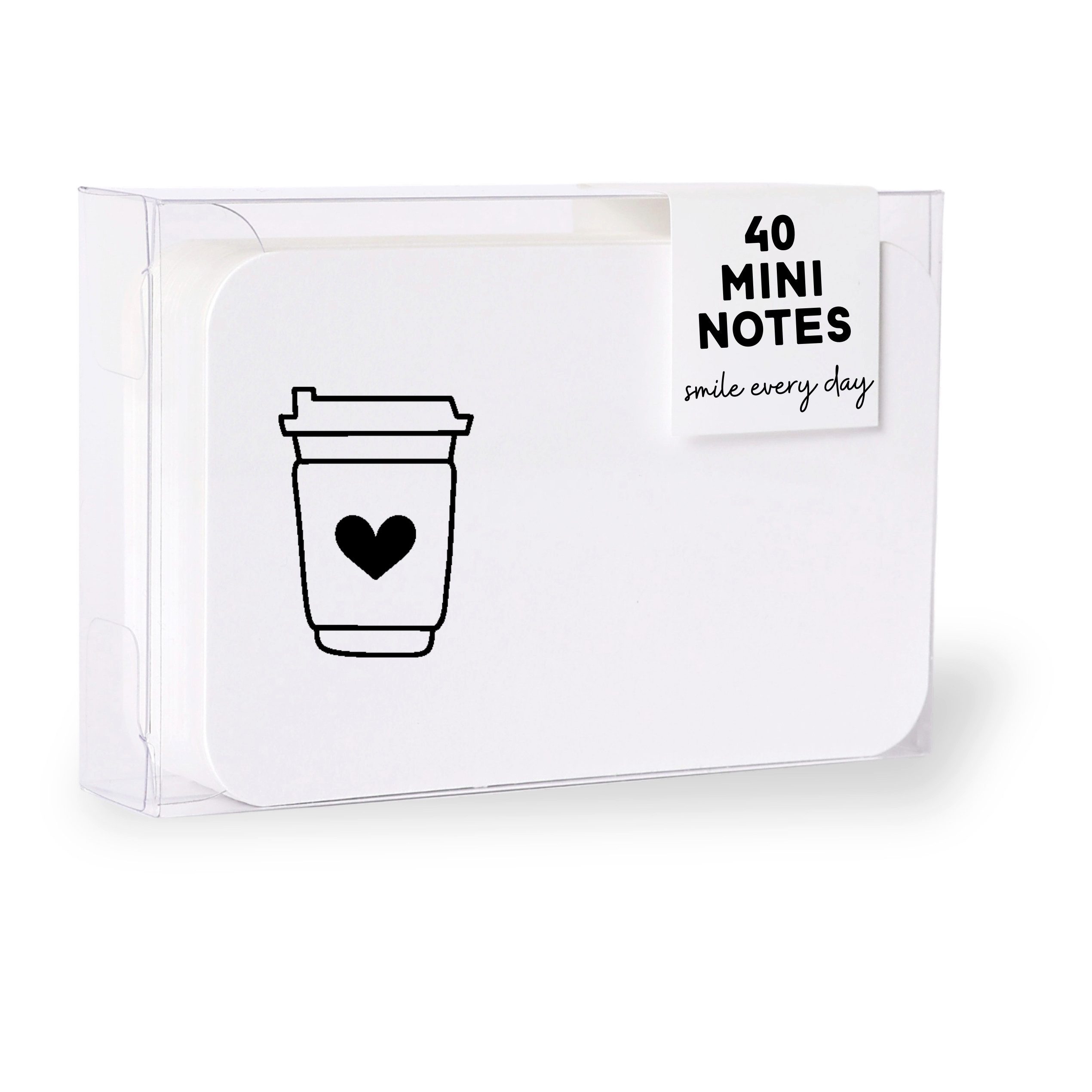 Grußkarten 40 Mini Karten COFFEE, hochwertig verarbeitet & modernes Design