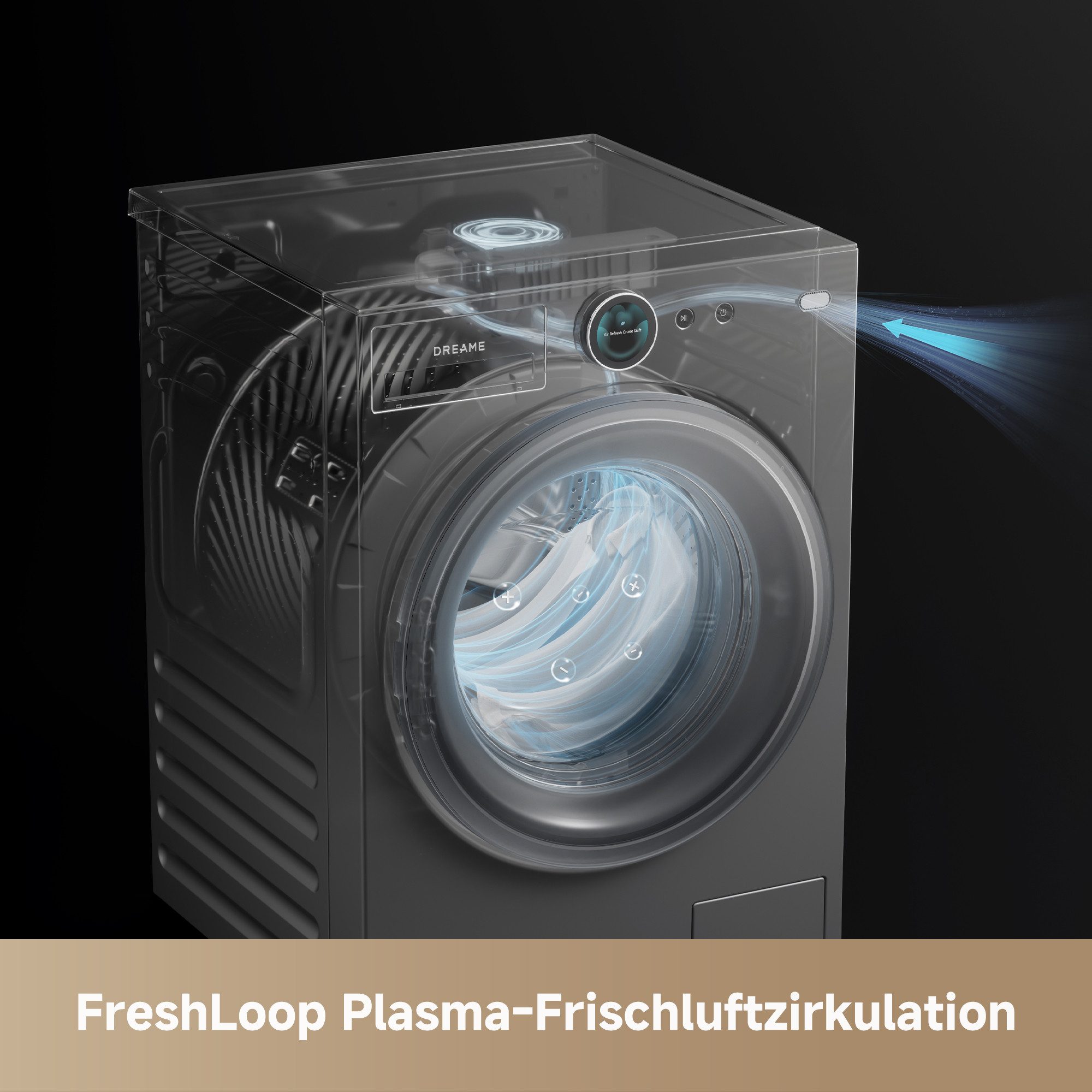 Dreame Waschmaschine L9 Washer 11Kg, 11 kg, 1400 U/min, Öko-Wäsche, Inverter-Motor, Automatikpflege