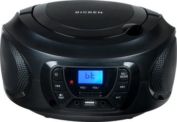 BigBen Kids Tragbares CD/Radio AU387278 USB/BT schwarz CD-Radiorecorder (FM-Tuner)