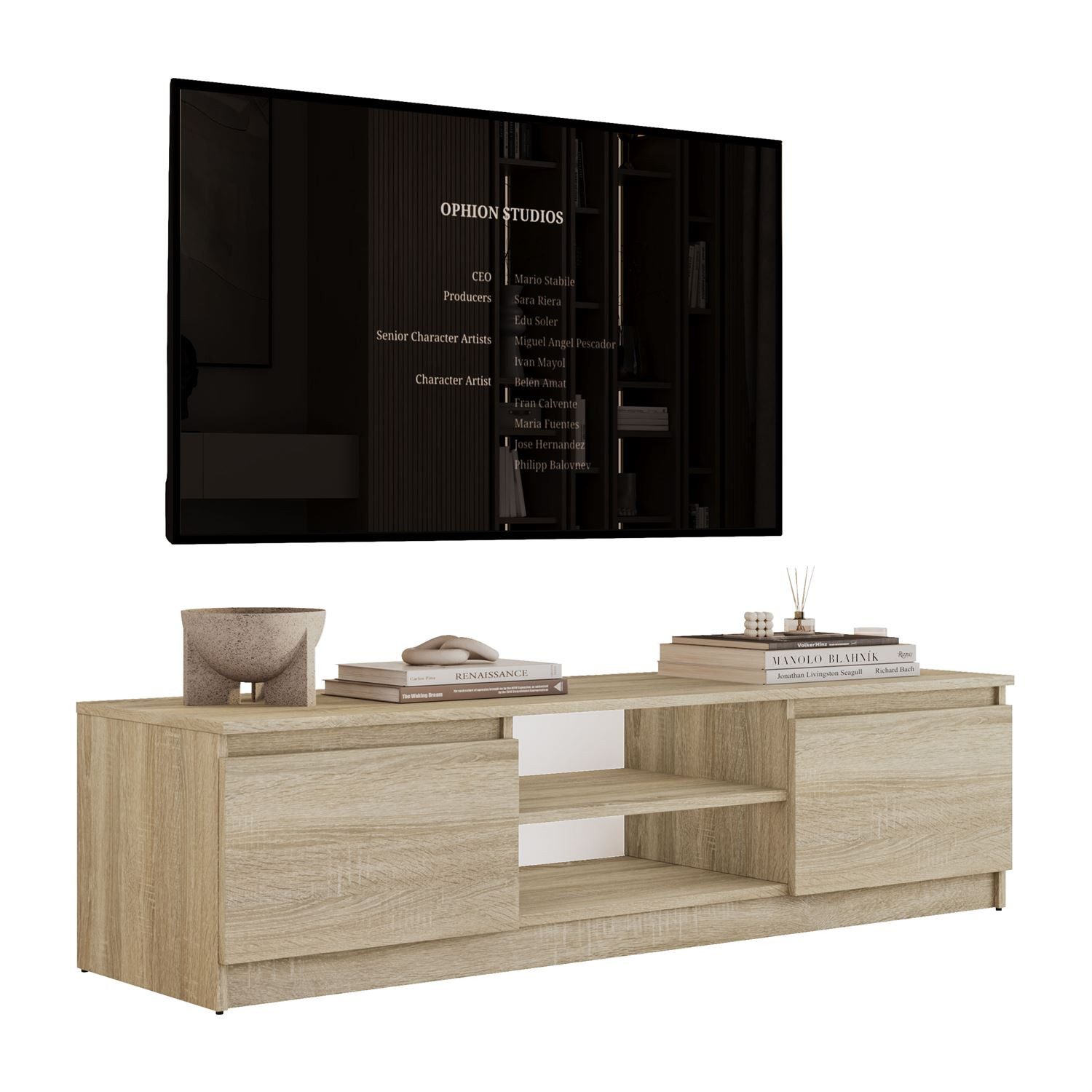 Lookway TV-Schrank HANA 140 cm TV-Lowboard mit Stauraum (1x TV-Schrank) Breite: 140 cm