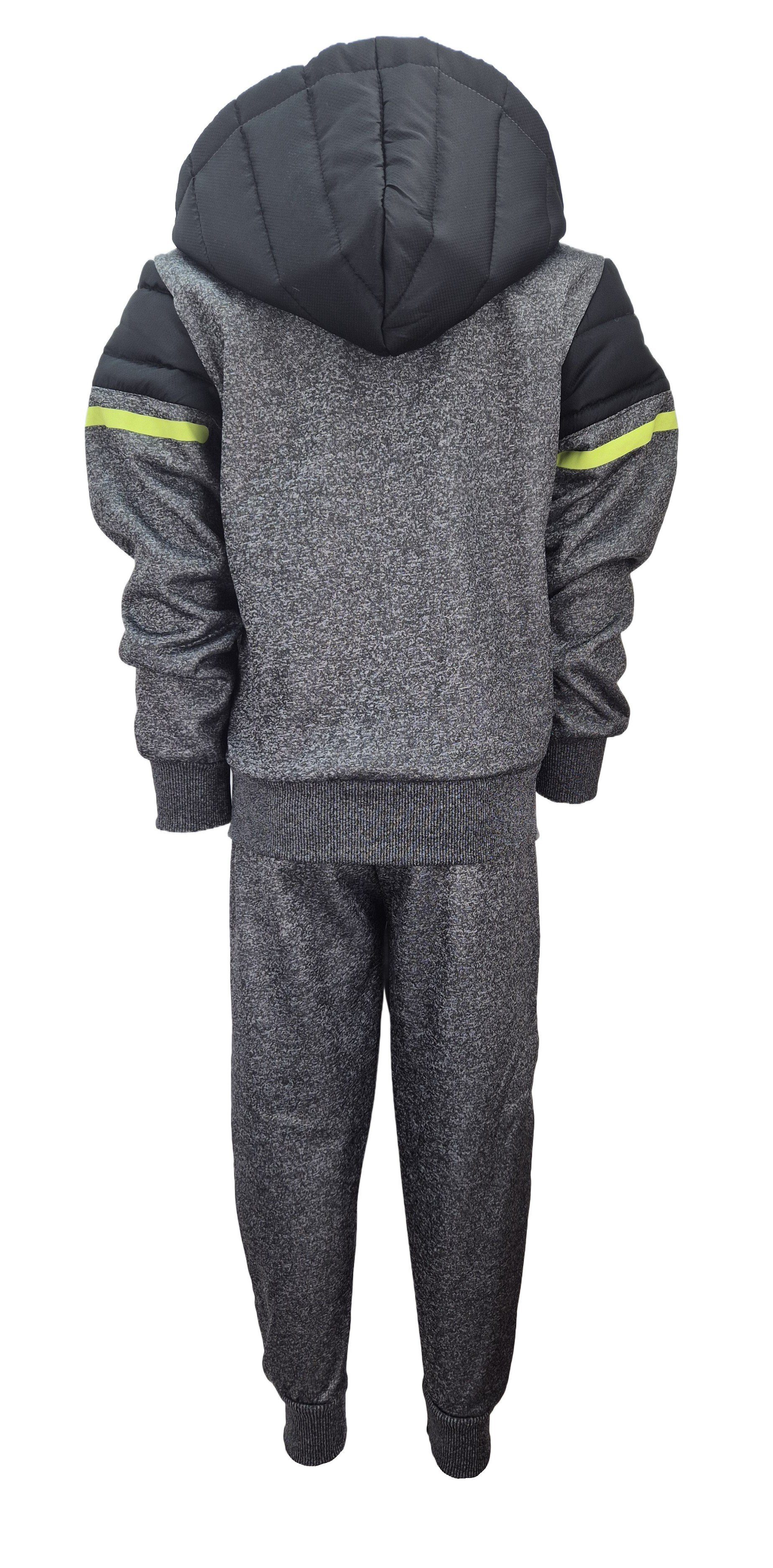 Hessis Jogginganzug Freizeitanzug JF372 (Set, 2-tlg., Jacke mit Jogginghose), für Jungen Stylisch mit Reißverschlusstaschen