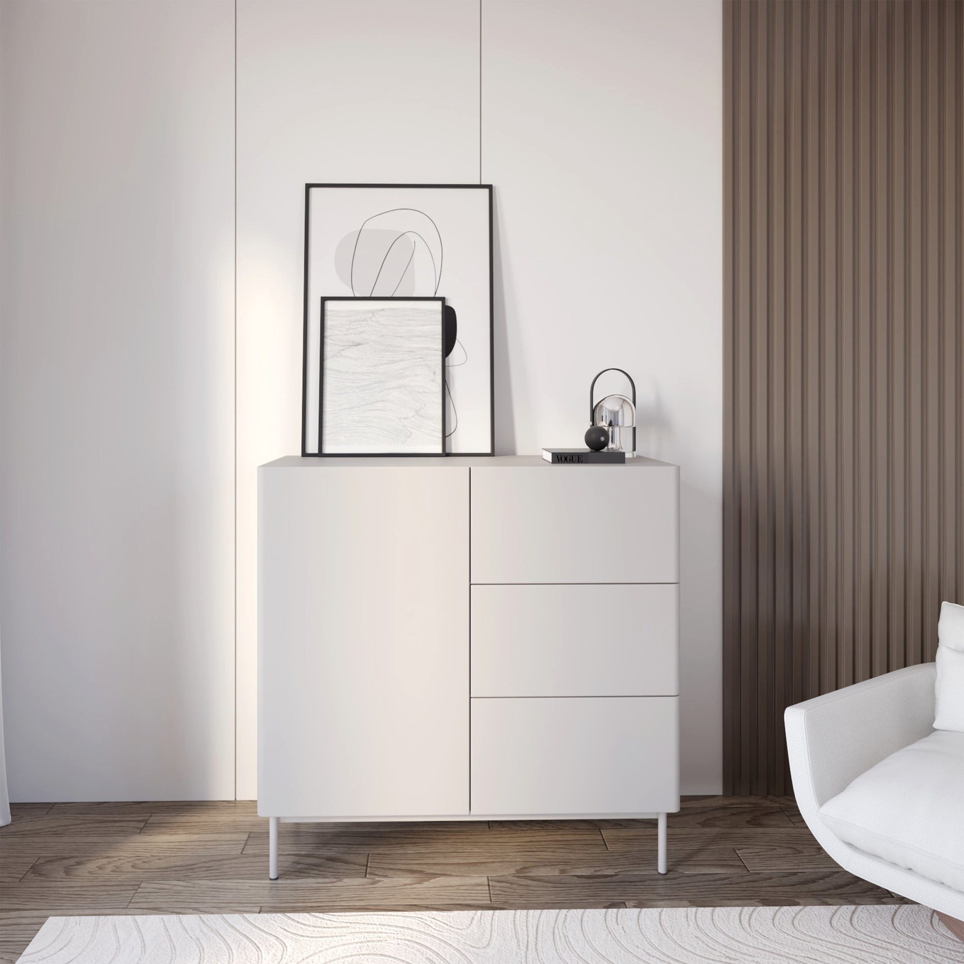Selsey Sideboard OLIO, 100 cm breit, mit 3 Schubladen