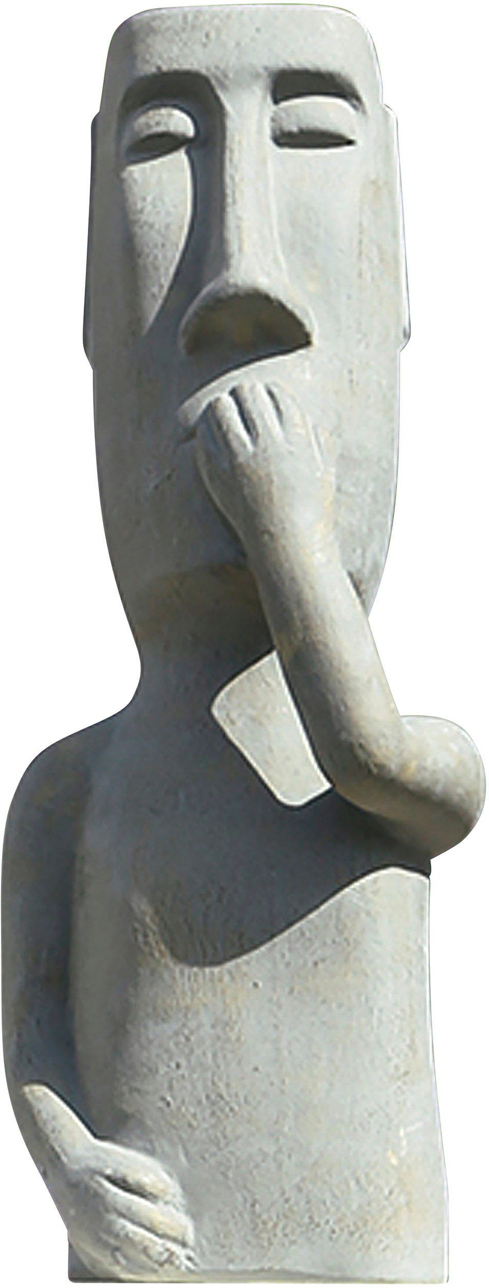 GILDE Dekofigur Skulptur Nichts sagen (1 St), Dekoobjekt, Höhe 65 cm, aus  Keramik, Wohnzimmer, Maße: H.61,5cm x B.23cm x