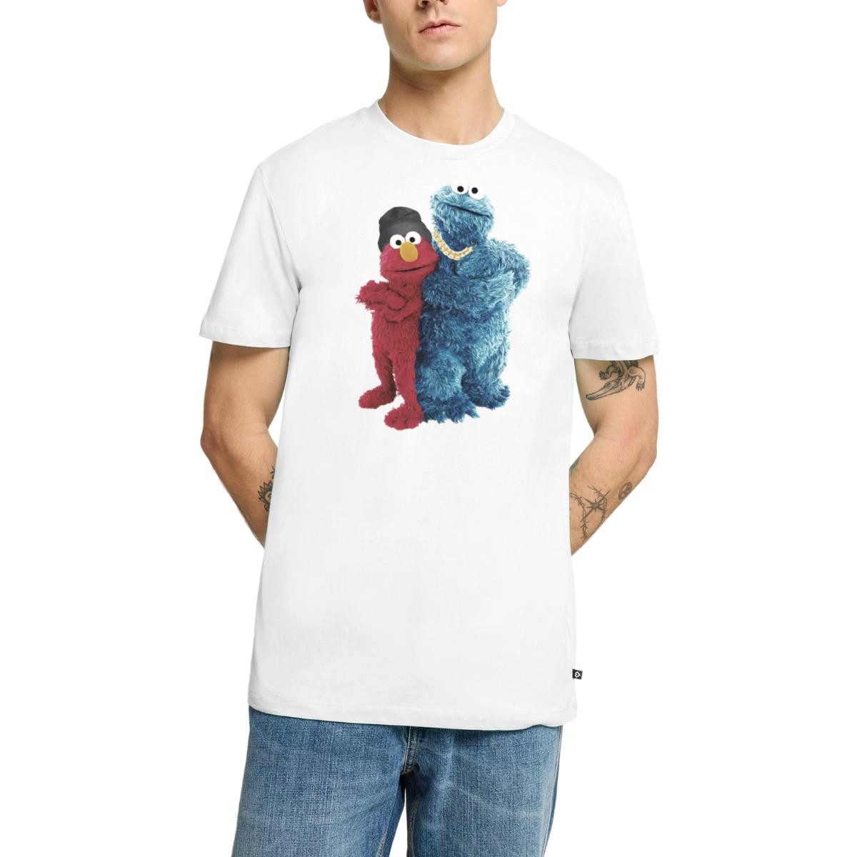 Spreadshirt T-Shirt Sesamstraße Gangster Krümelmonster & Elmo Männer Premium T-Shirt (1-tlg)