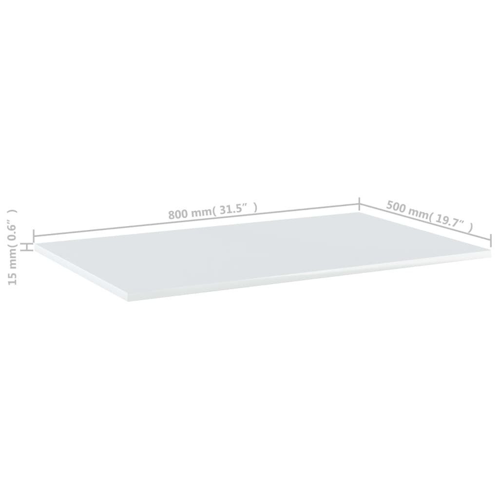 Einlegeboden (LxBxH) (8er-Set), Hochglanz-Weiß. möbelando 3016495 50x80x1,5 in Abmessungen cm